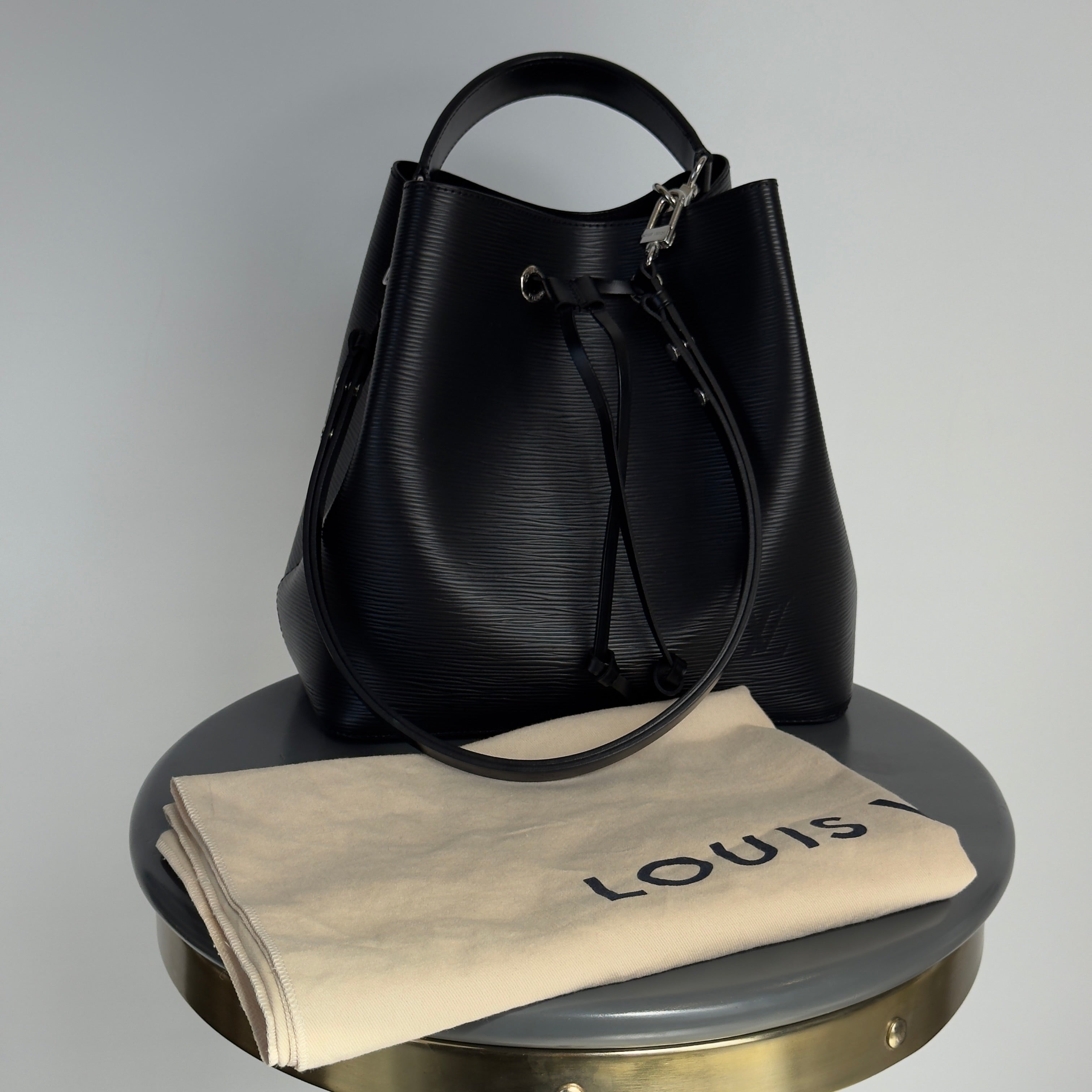 Louis Vuitton Black Epi Leather Noe Bucket Bag - Queen May