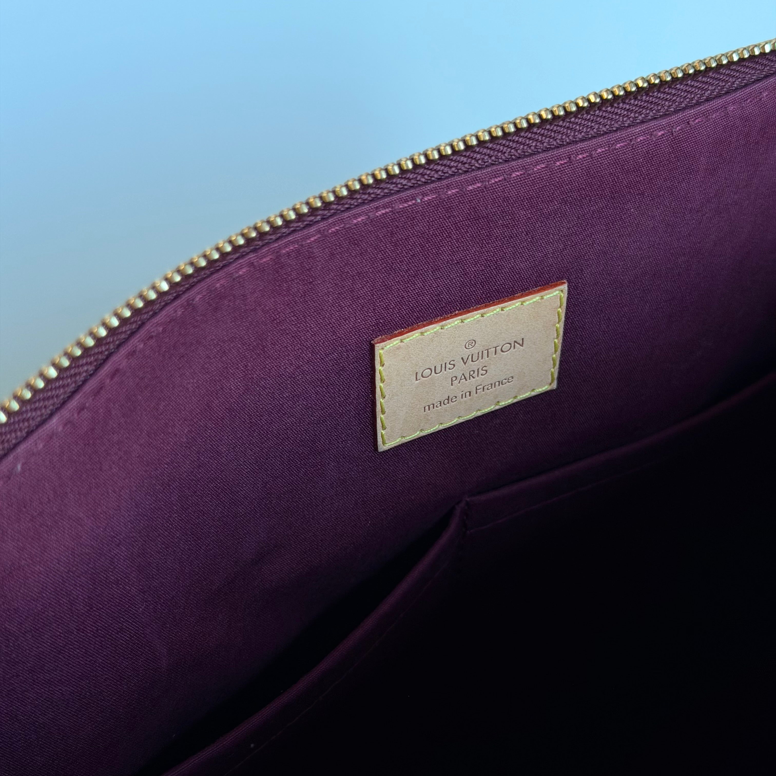 Louis Vuitton Vernis Avalon Bag Maroon