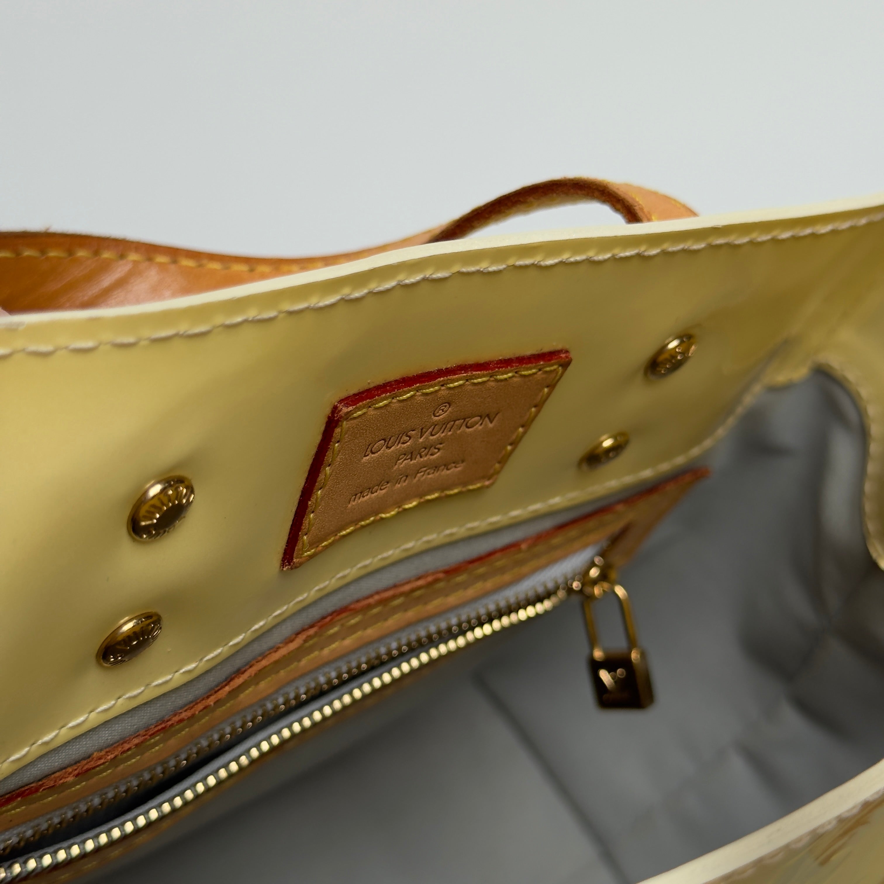 Louis Vuitton Yellow Vernis Reade