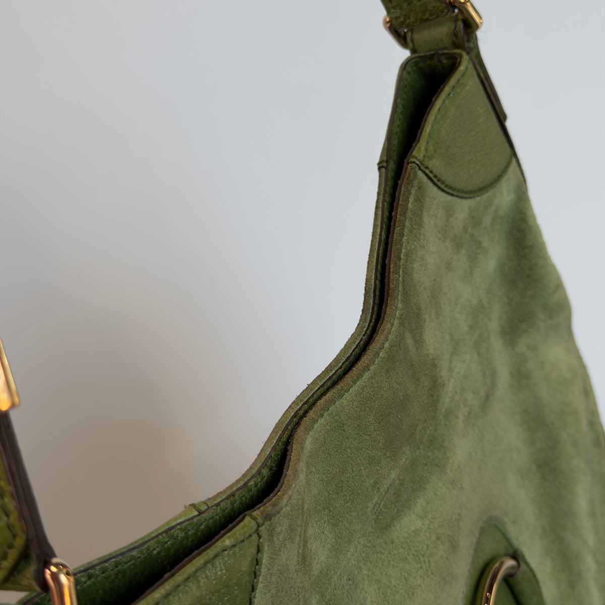 Gucci Suede Horsebit Hasler Hobo Bag - Queen May