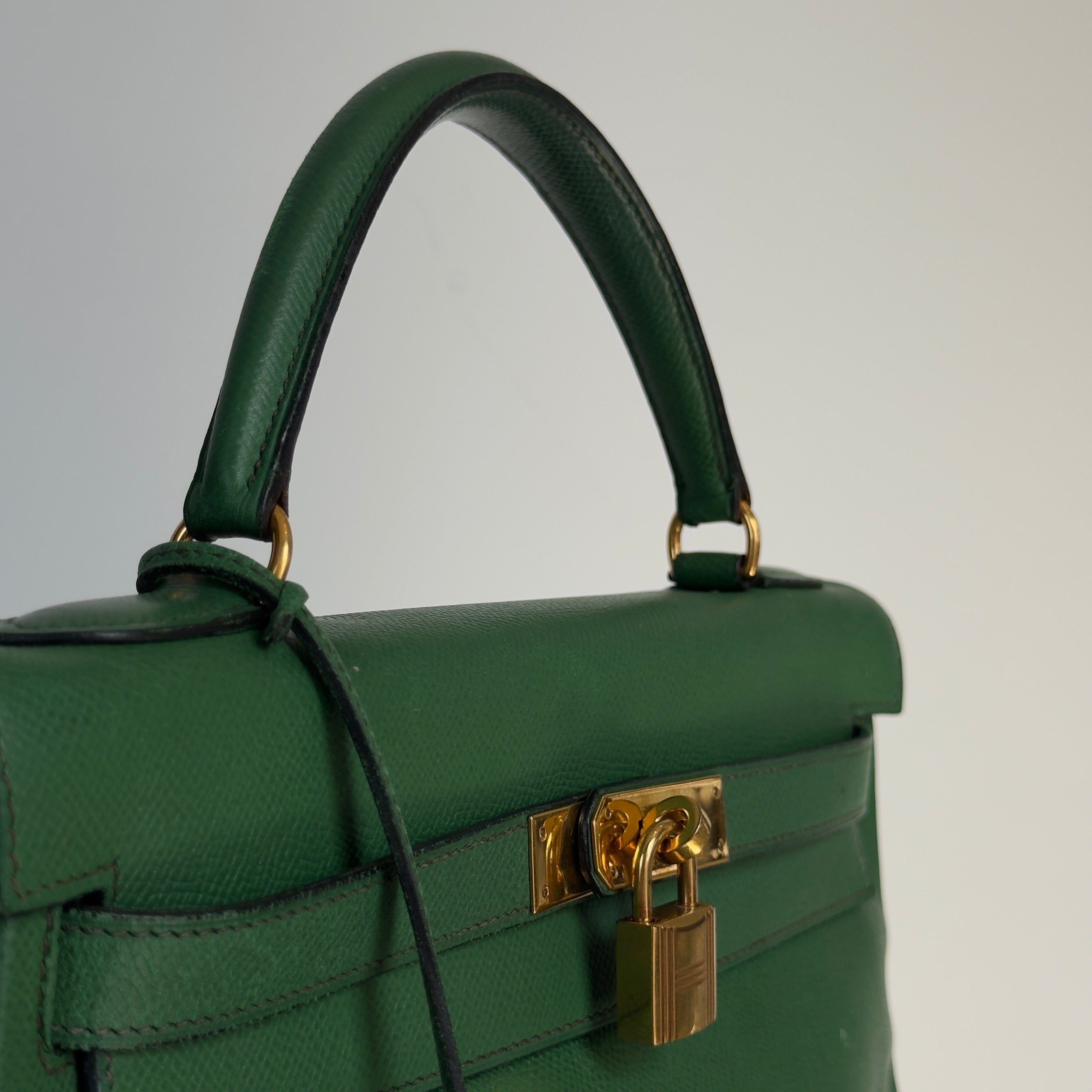 Vintage Hermes Kelly 32 Courchevel Leather 1994 - Queen May