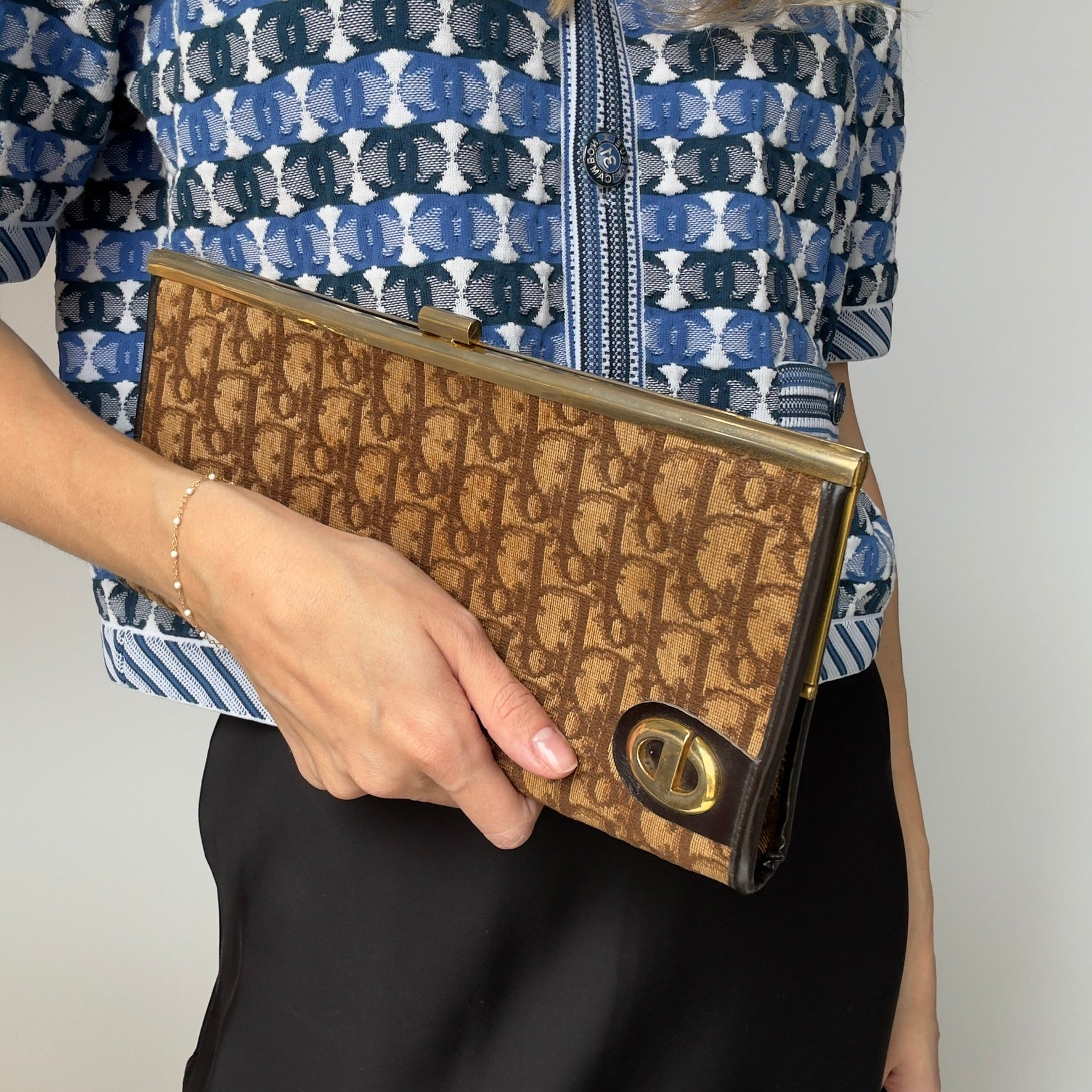 Vintage Dior Trotter Clutch - Queen May