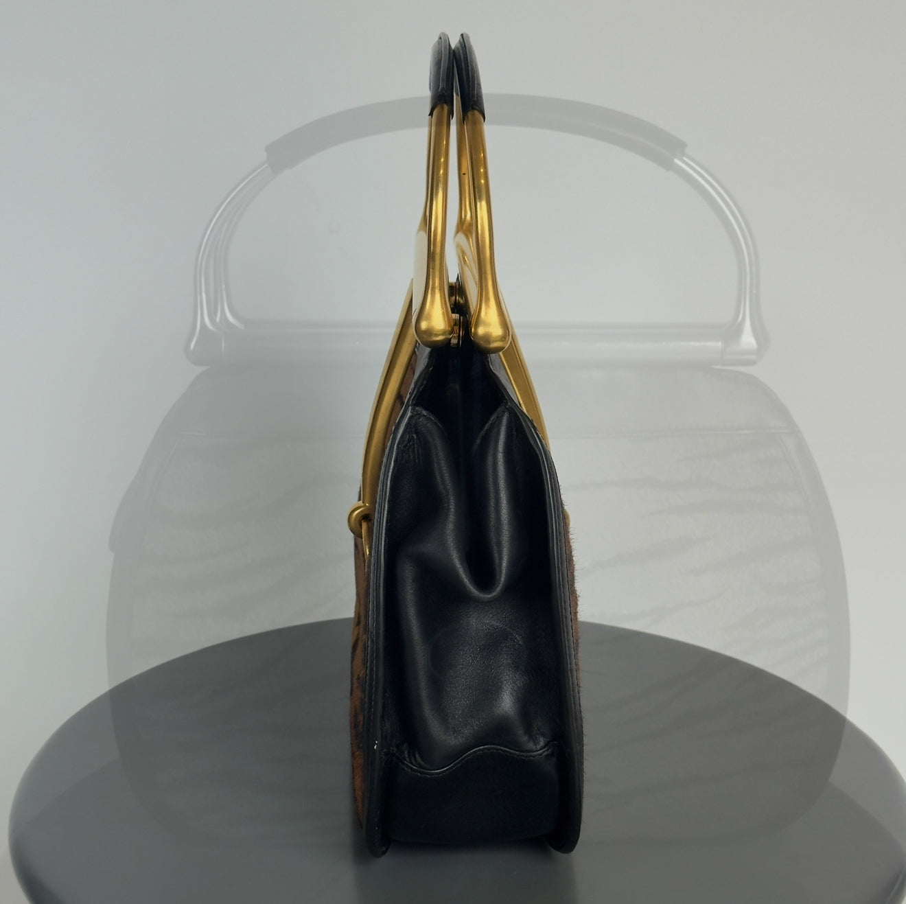 Ultra Rare Vintage Gucci Snafflebit Bag With Ponyhair Detail - Queen May