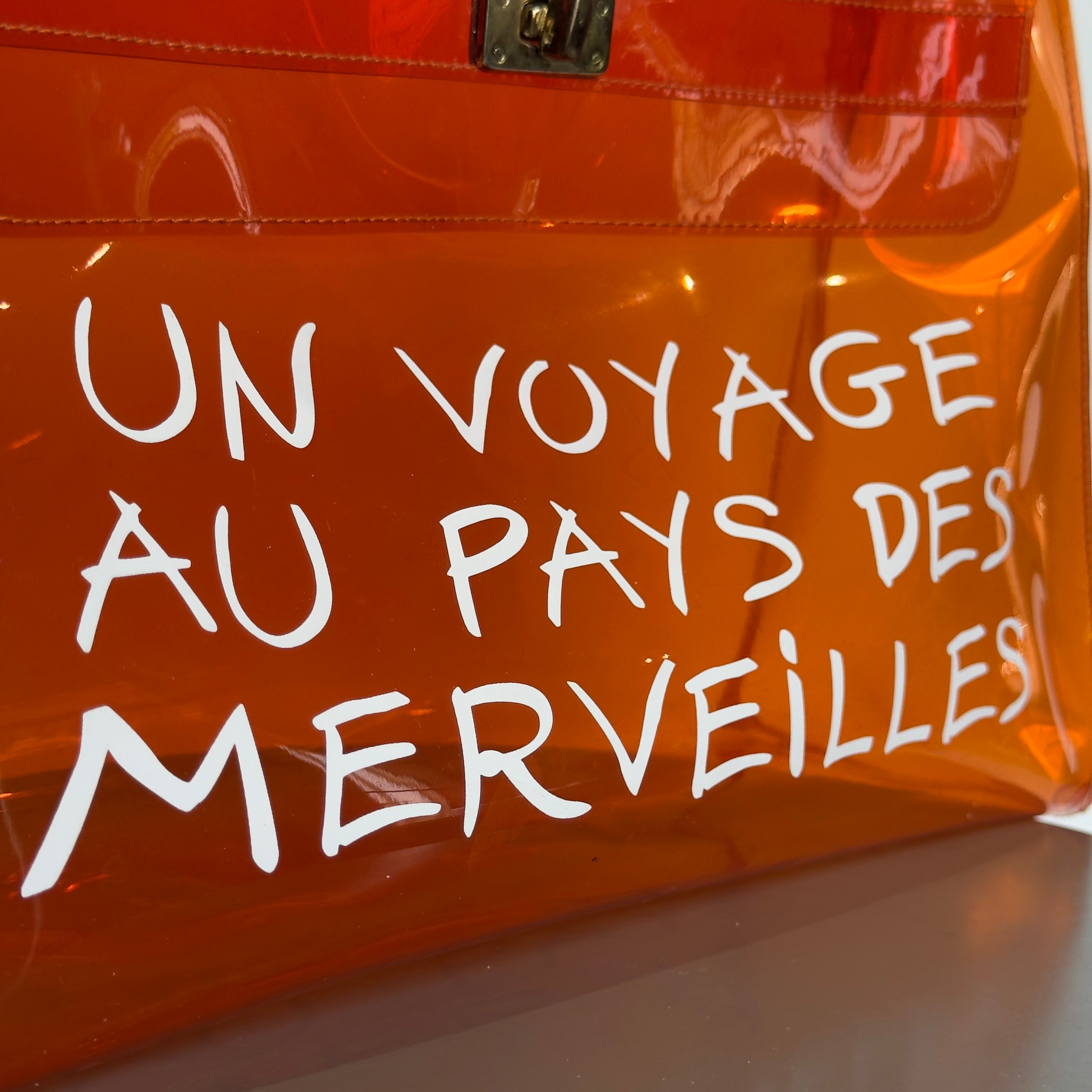 Hermes Vinyl Souvenirs De L'Exposition Kelly PVC Orange
