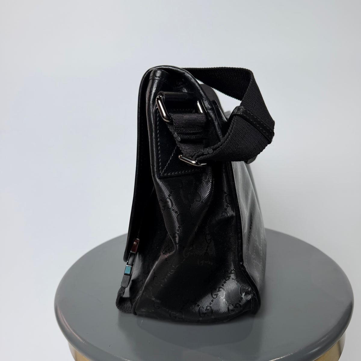 Gucci Black Imprime Messenger Bag - Queen May