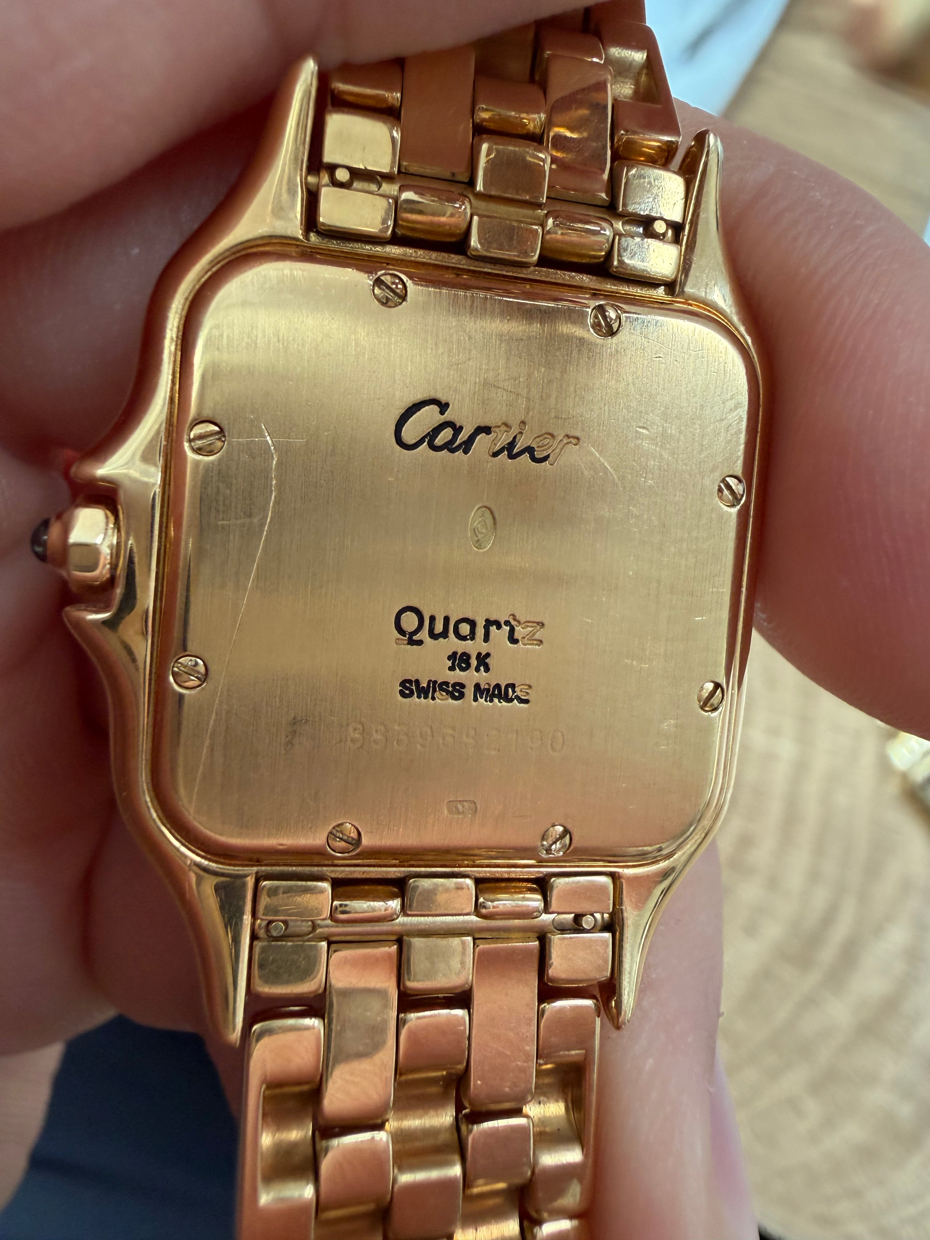 Cartier Panthere 18K Yellow Gold Midsize Ladies Watch 27MM Reference 883968 - Queen May