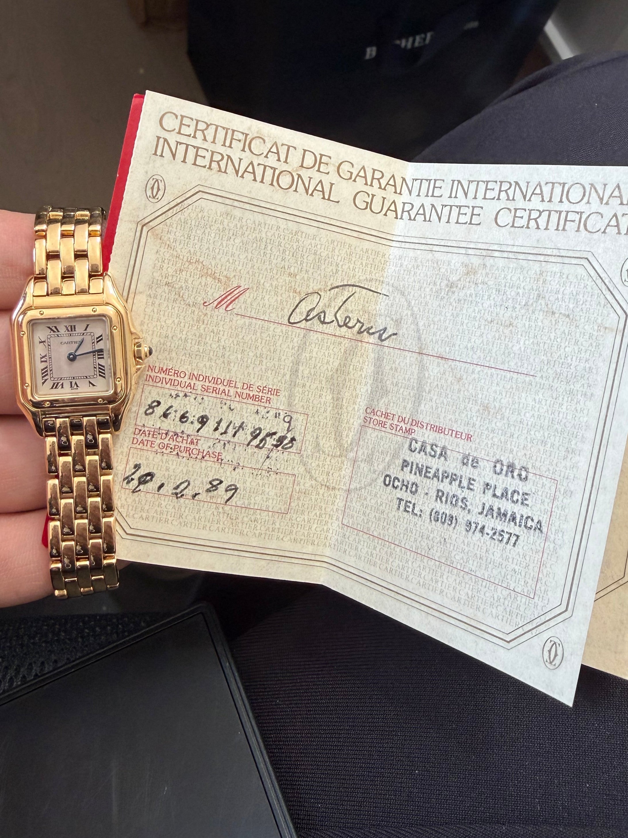 Cartier Panthere 18K Yellow Gold Small Ladies Watch 22MM Reference 86691 With Papers - Queen May