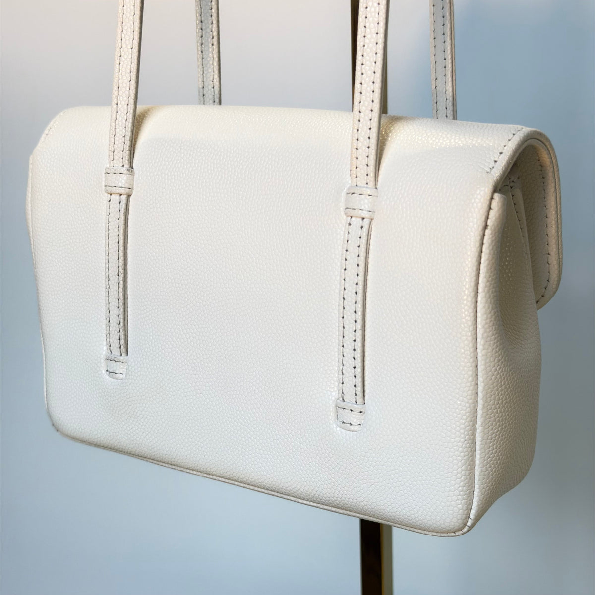 Chanel Mini Preppy Coco White Caviar Leather - Queen May