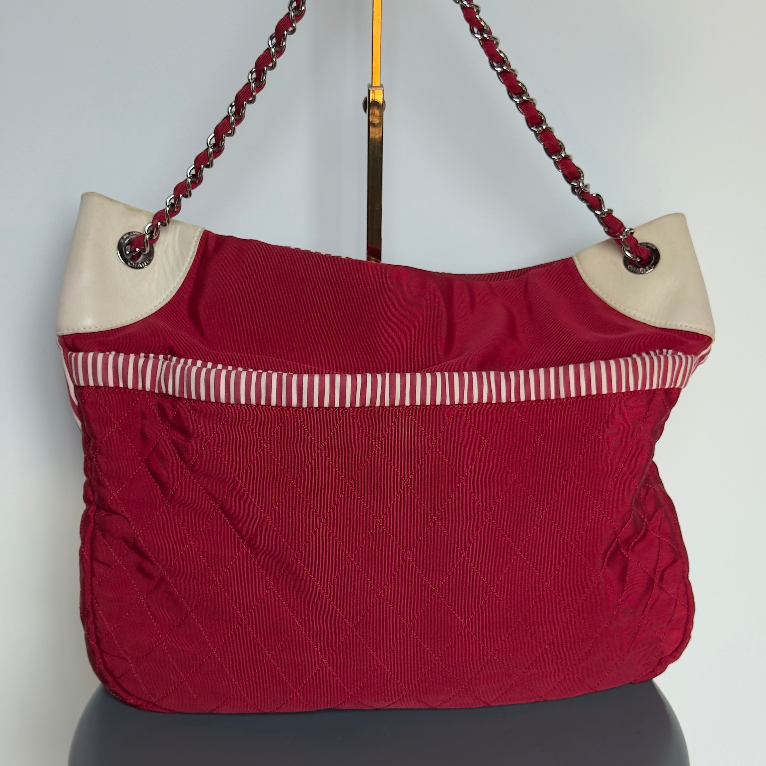 Chanel Striped Rialto Tote - Queen May