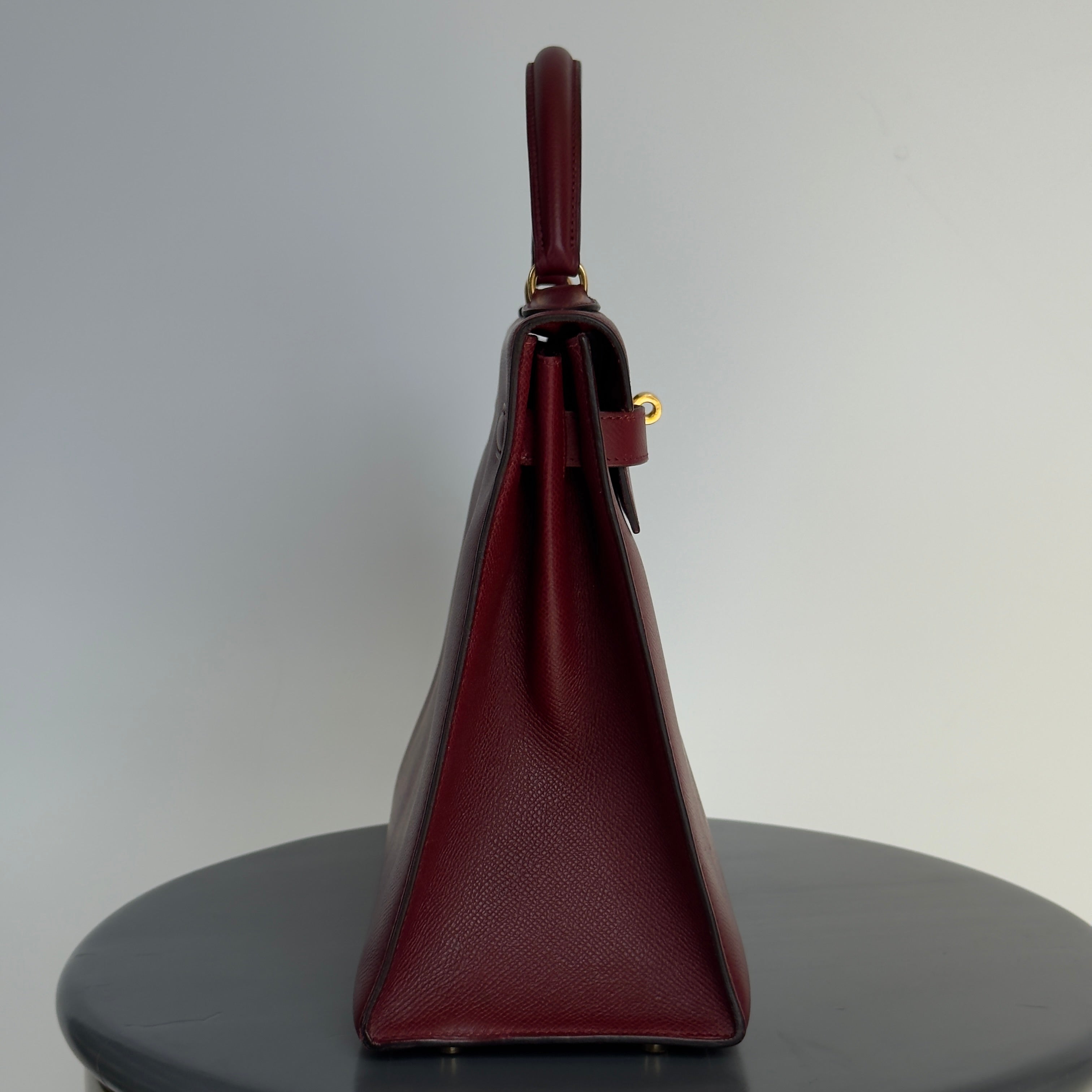 Vintage Hermes Kelly 32 Epsom Leather Rouge H 1991 - Queen May