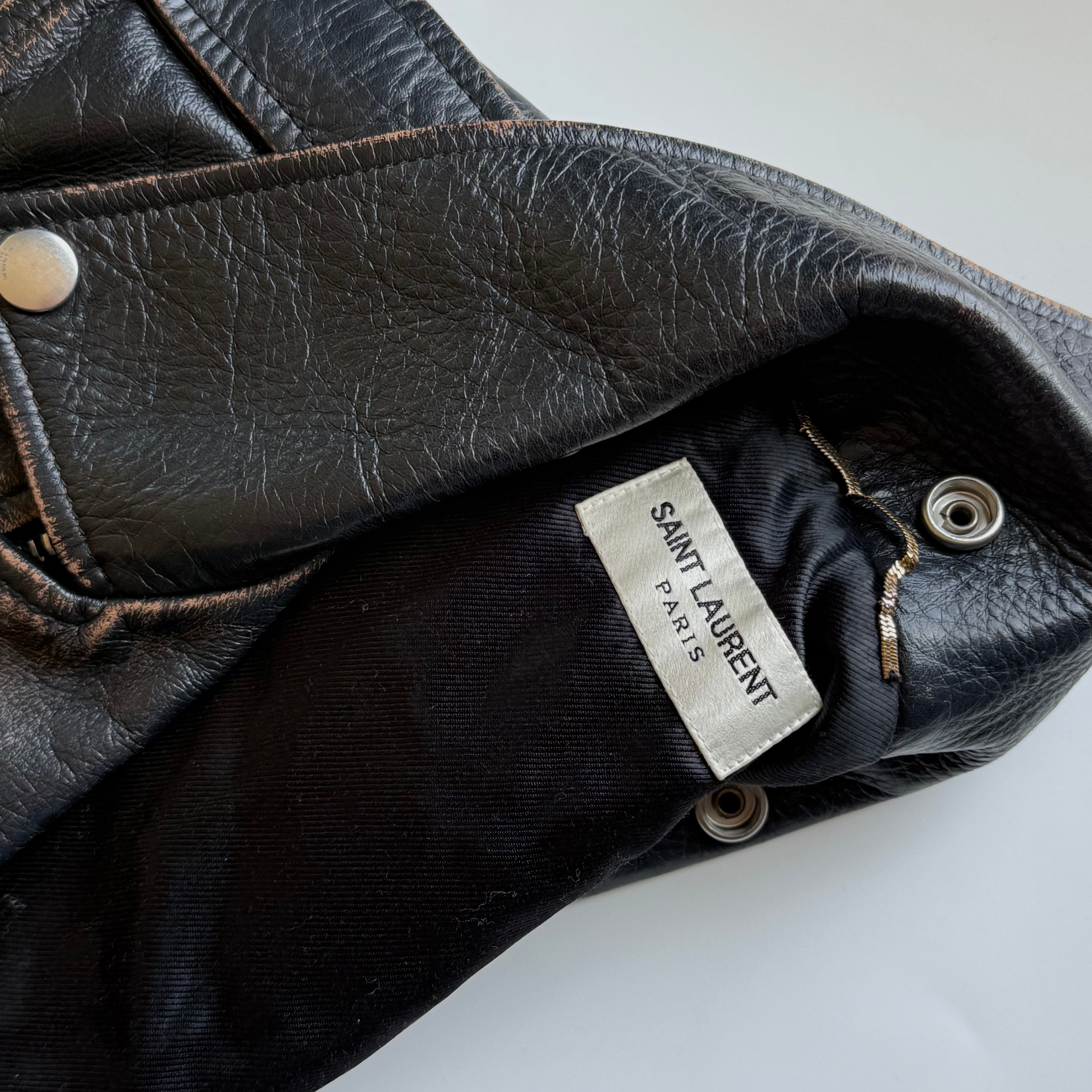 Saint Laurent 2017 Calf Leather Biker Jacket - Queen May