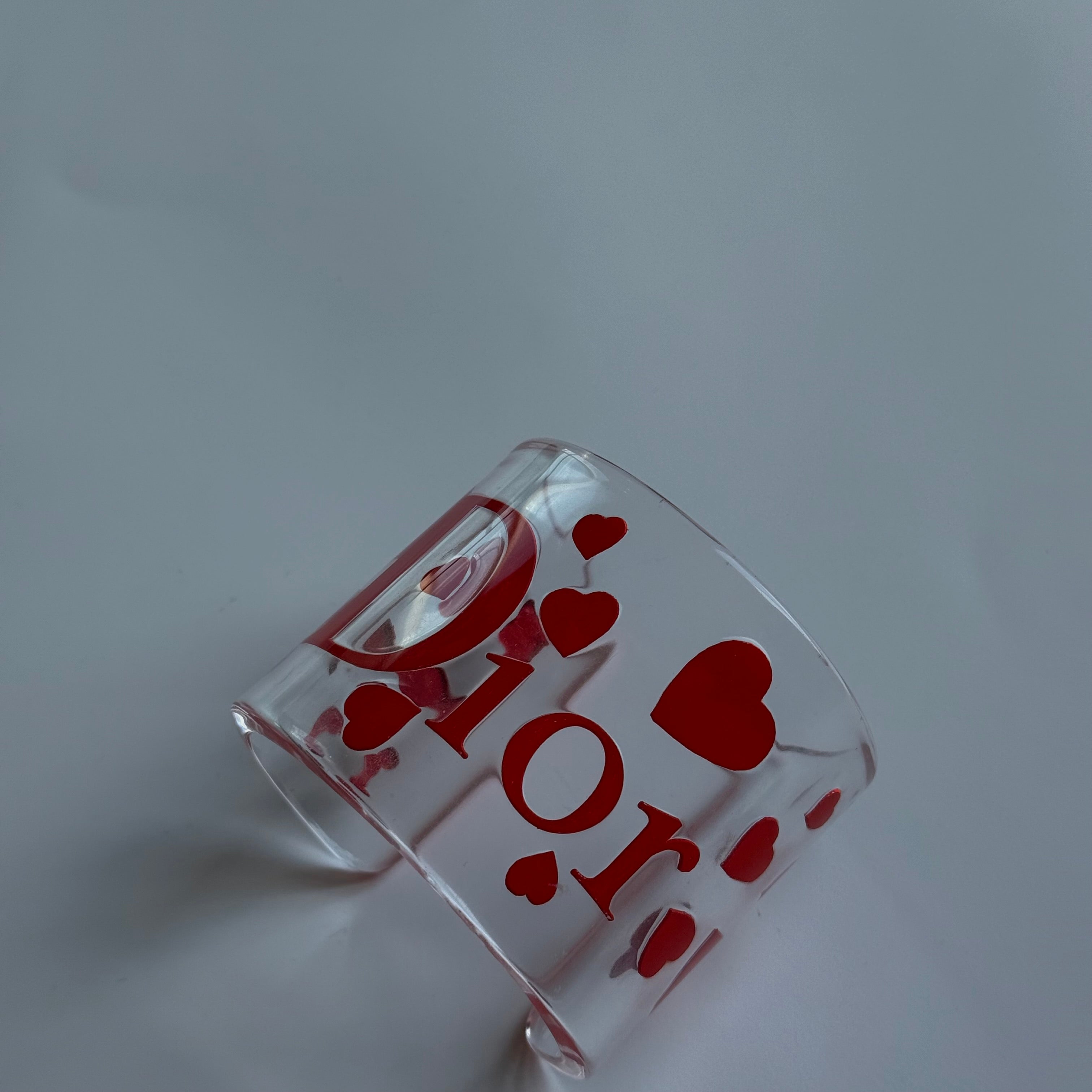 Vintage Christian Dior By John Galliano Heart Lucite Cuff - Queen May
