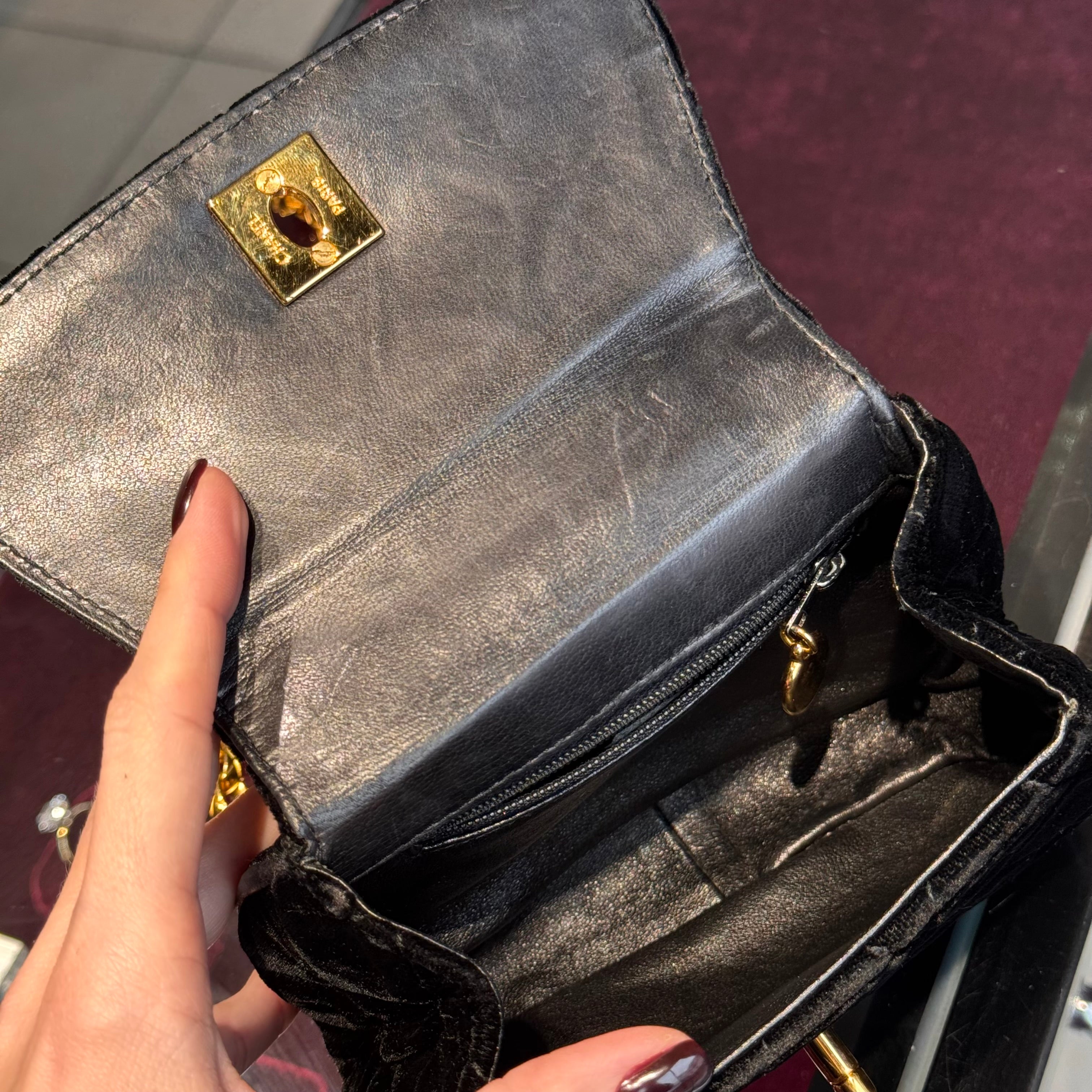Chanel Quilted CC Velvet Bijoux Chain Crossbody - Queen May