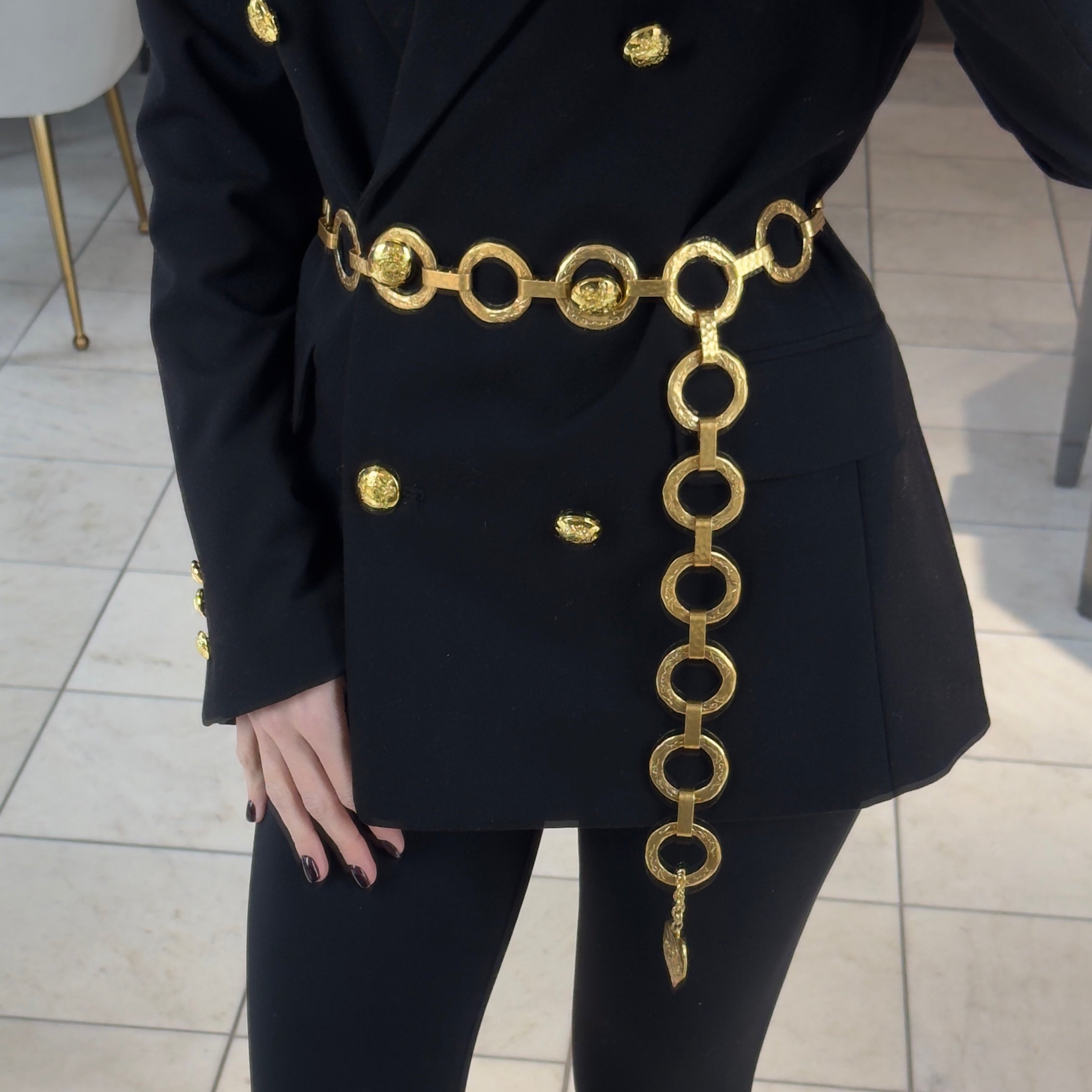 Rare Vintage Saint Laurent Early 90s Hammered Love Belt By Robert Goossens - Queen May