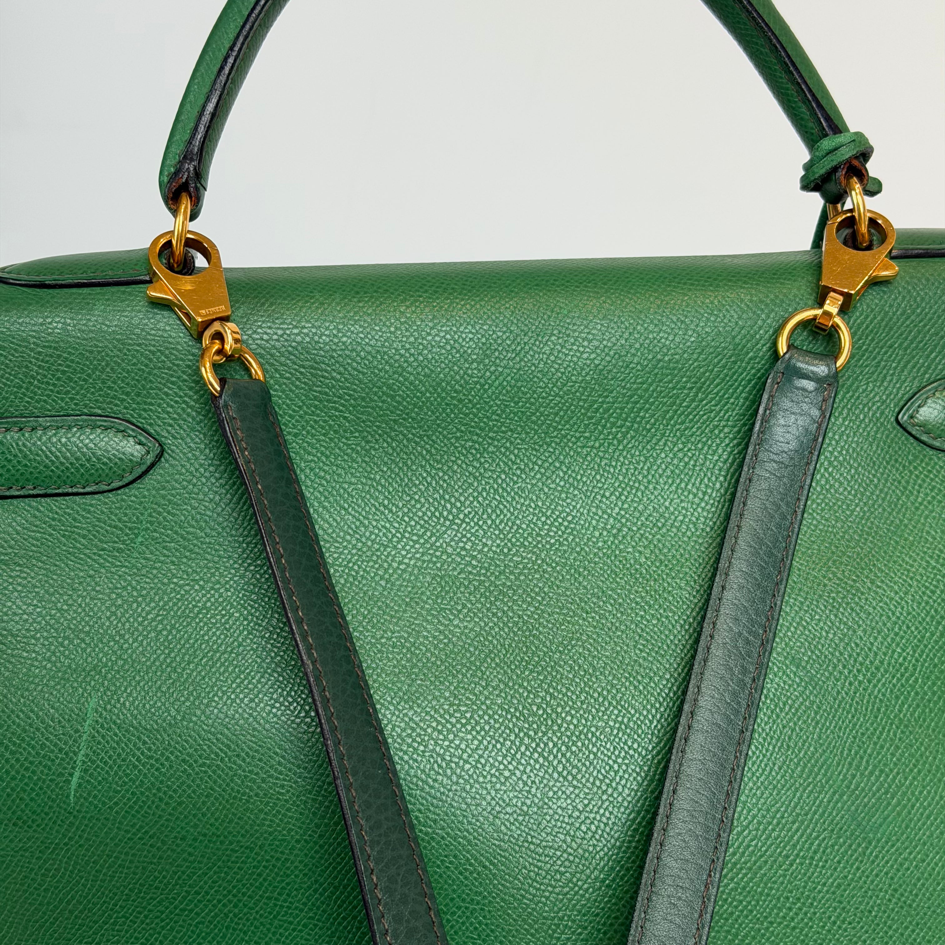 Vintage Hermes Kelly 32 Courchevel Leather 1994 - Queen May