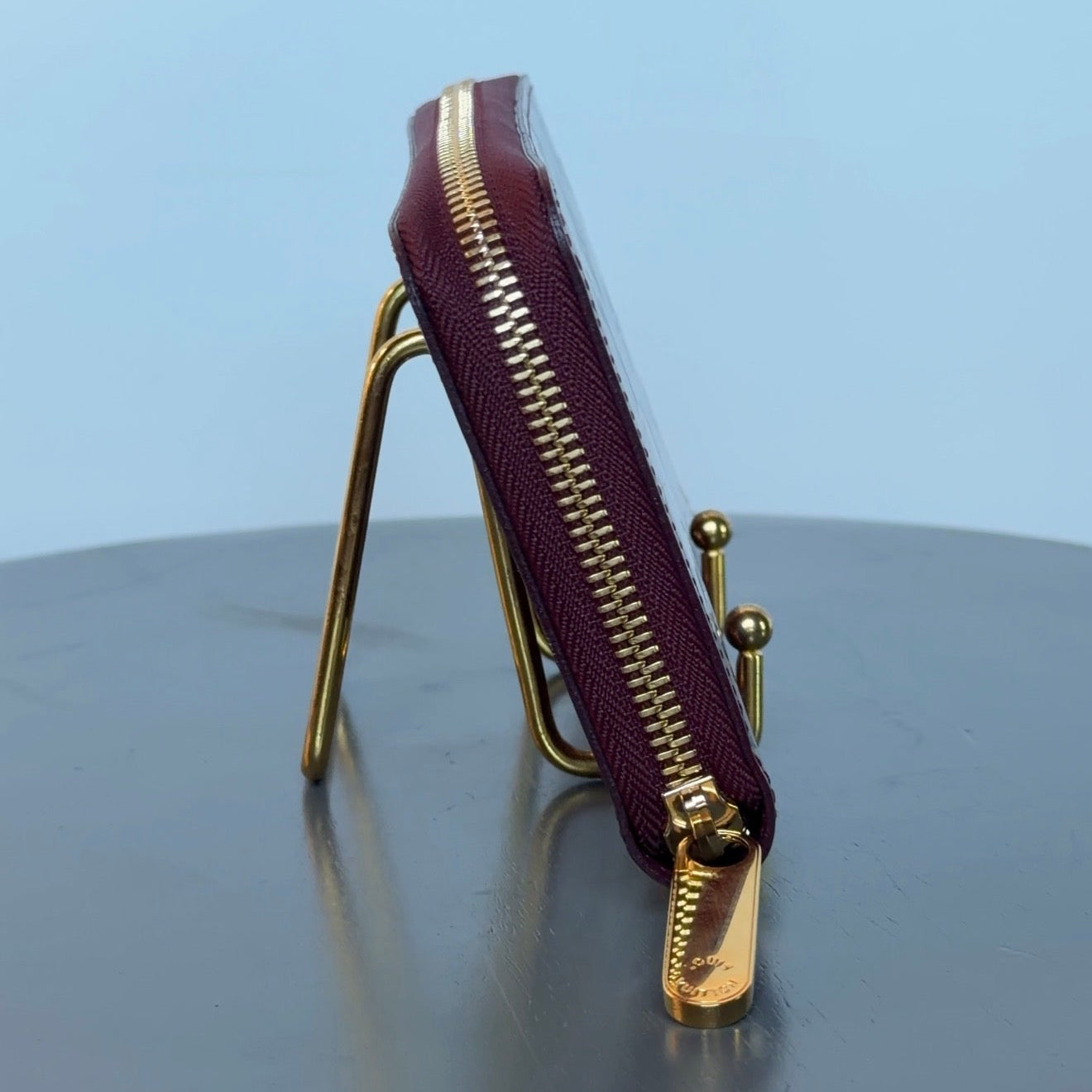 Louis Vuitton Vernis Zippy Wallet Maroon