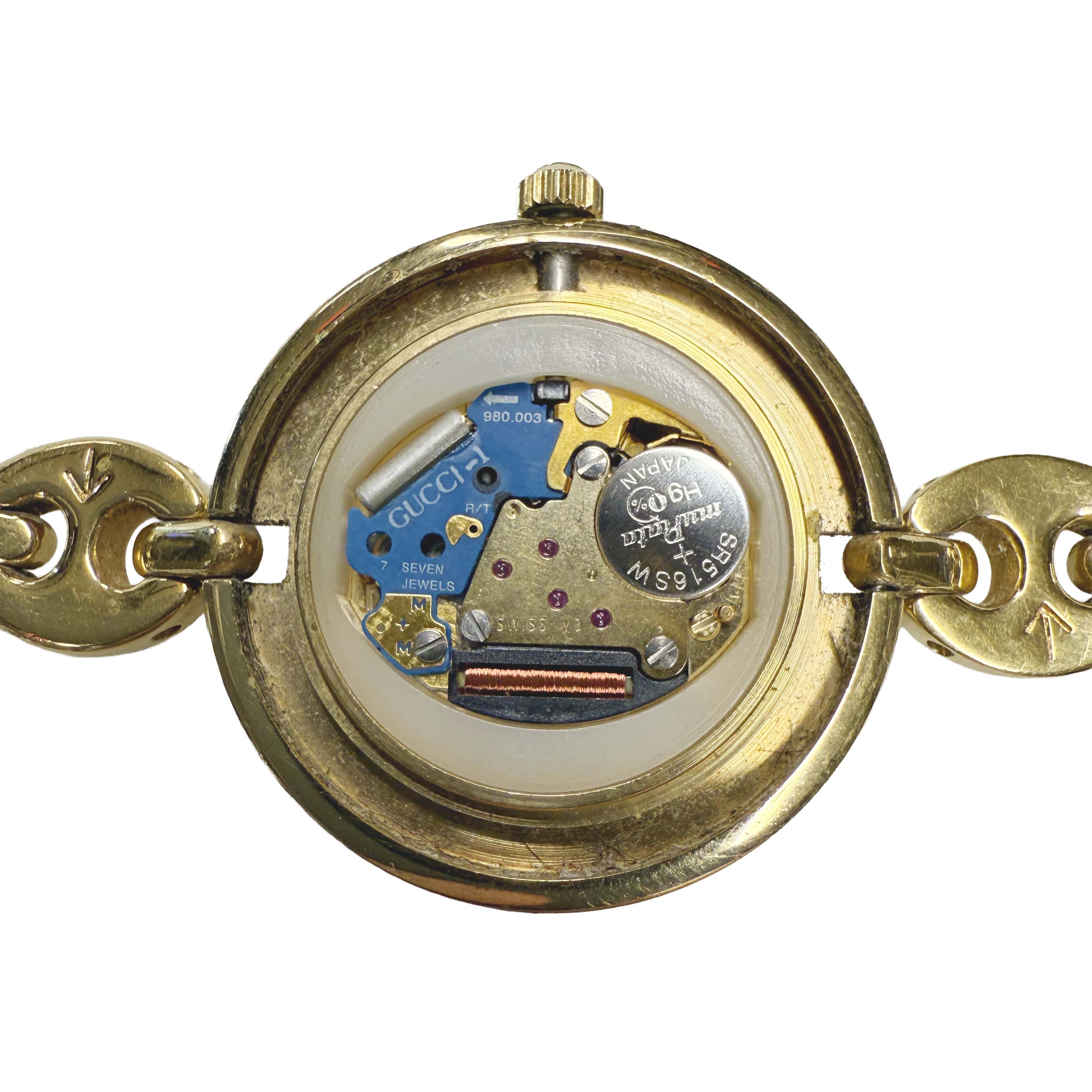 Vintage Small Size Gucci Interchangeable Bezel Watch Gucci Link Bracelet - Queen May