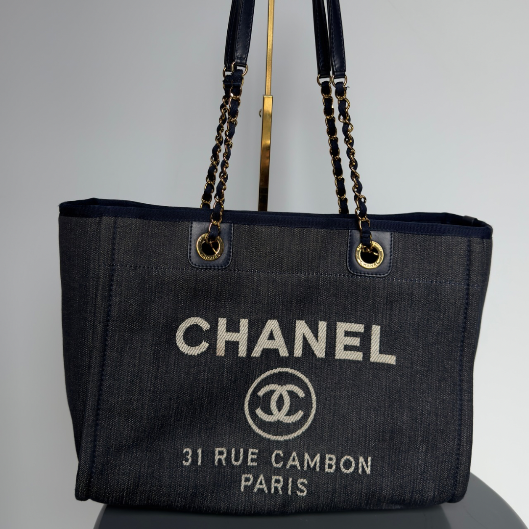 Chanel Deauville Tote Denim Small
