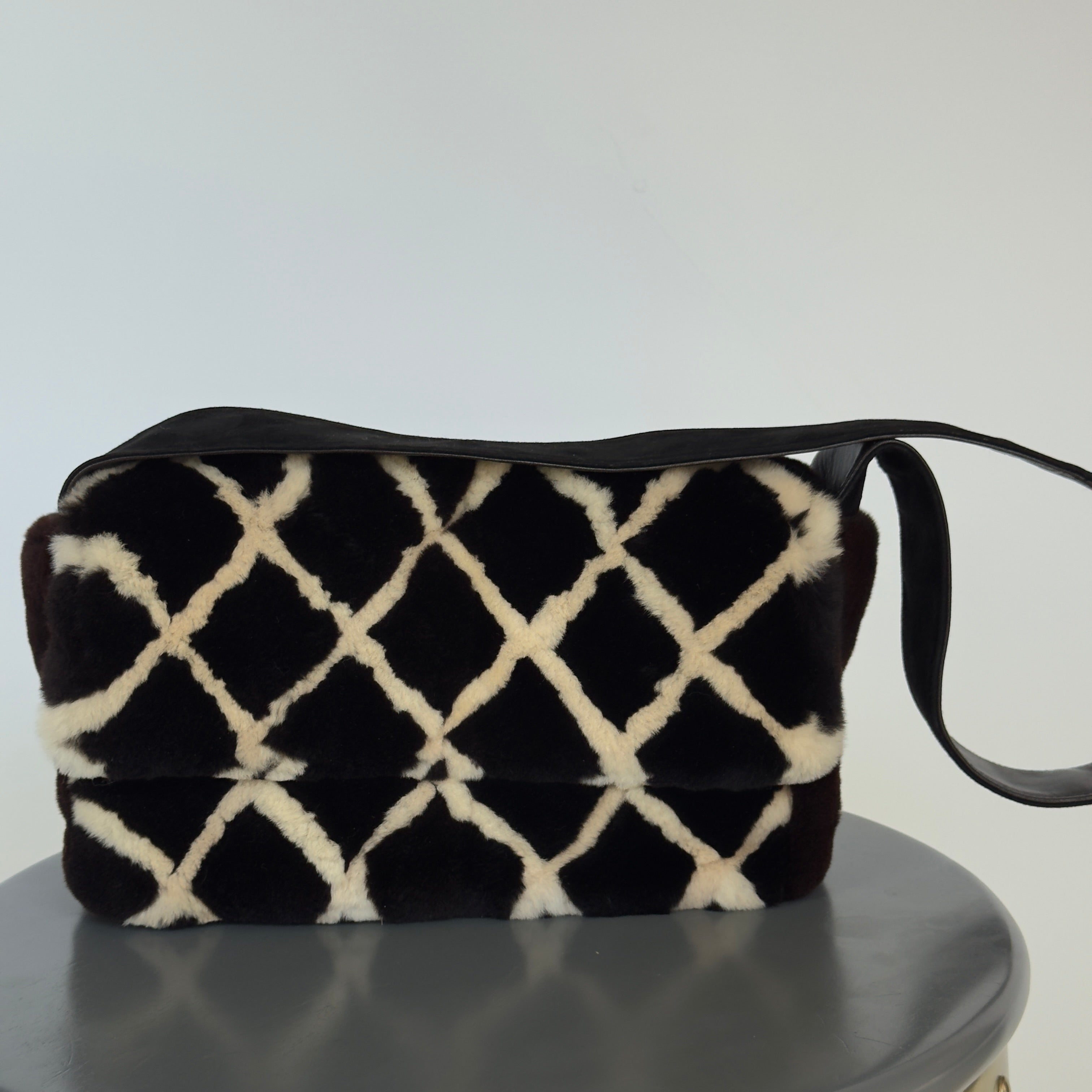 Chanel Mouton Shearling and Suede Bag 1996-1997 - Queen May