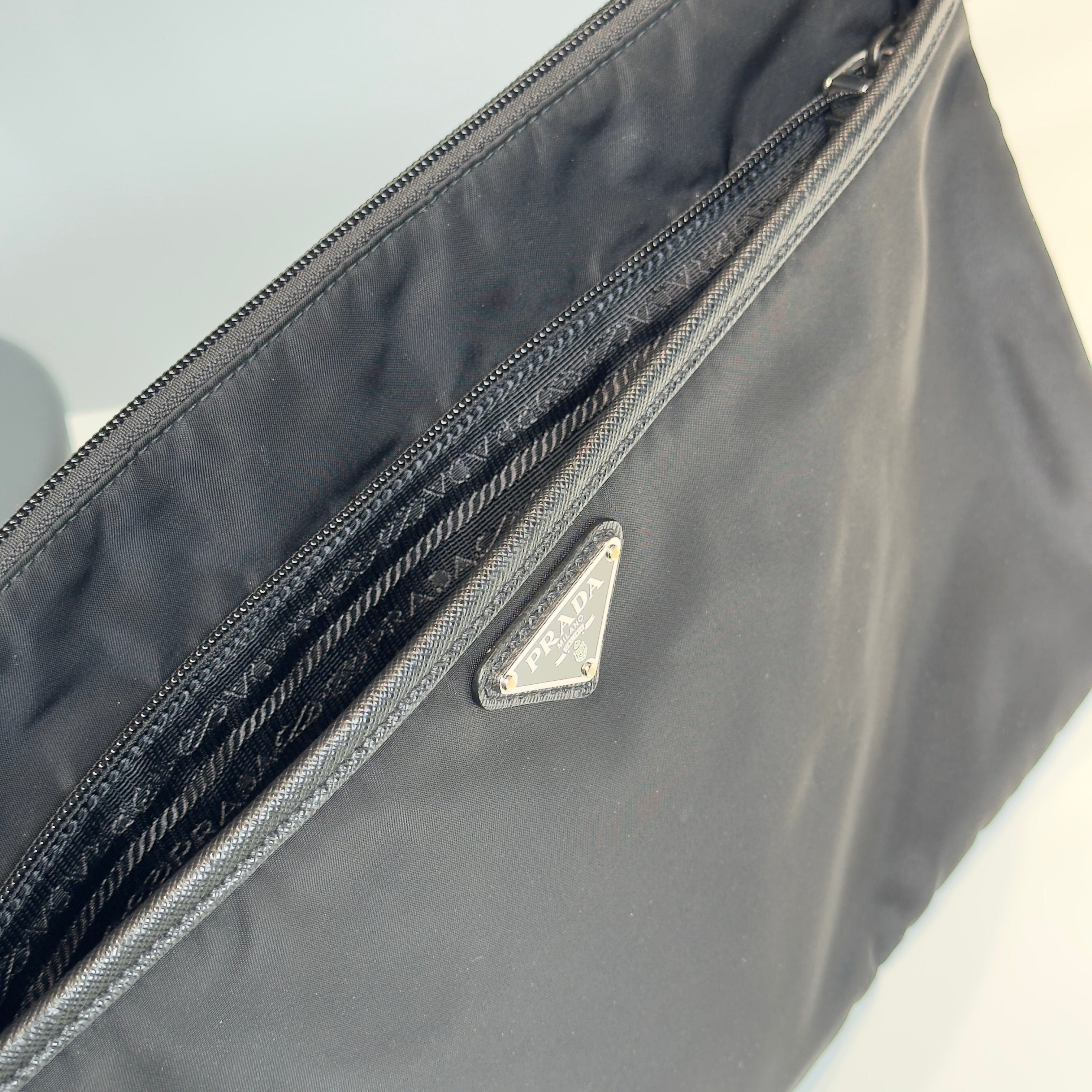 Prada Nylon Tessuto Pouch Clutch - Queen May