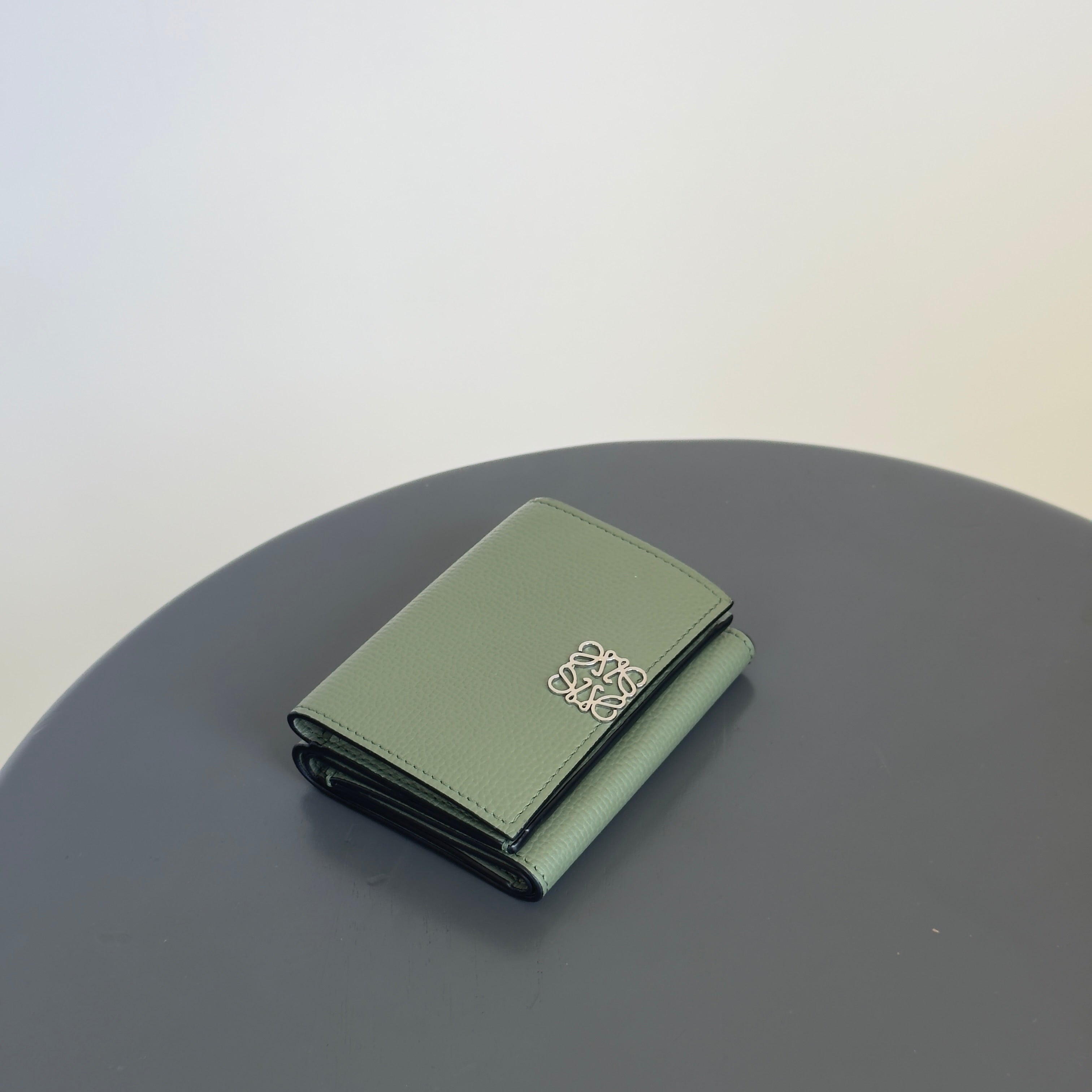 Loewe Anagram Trifold Wallet in Pebble Grained Calfskin - Queen May