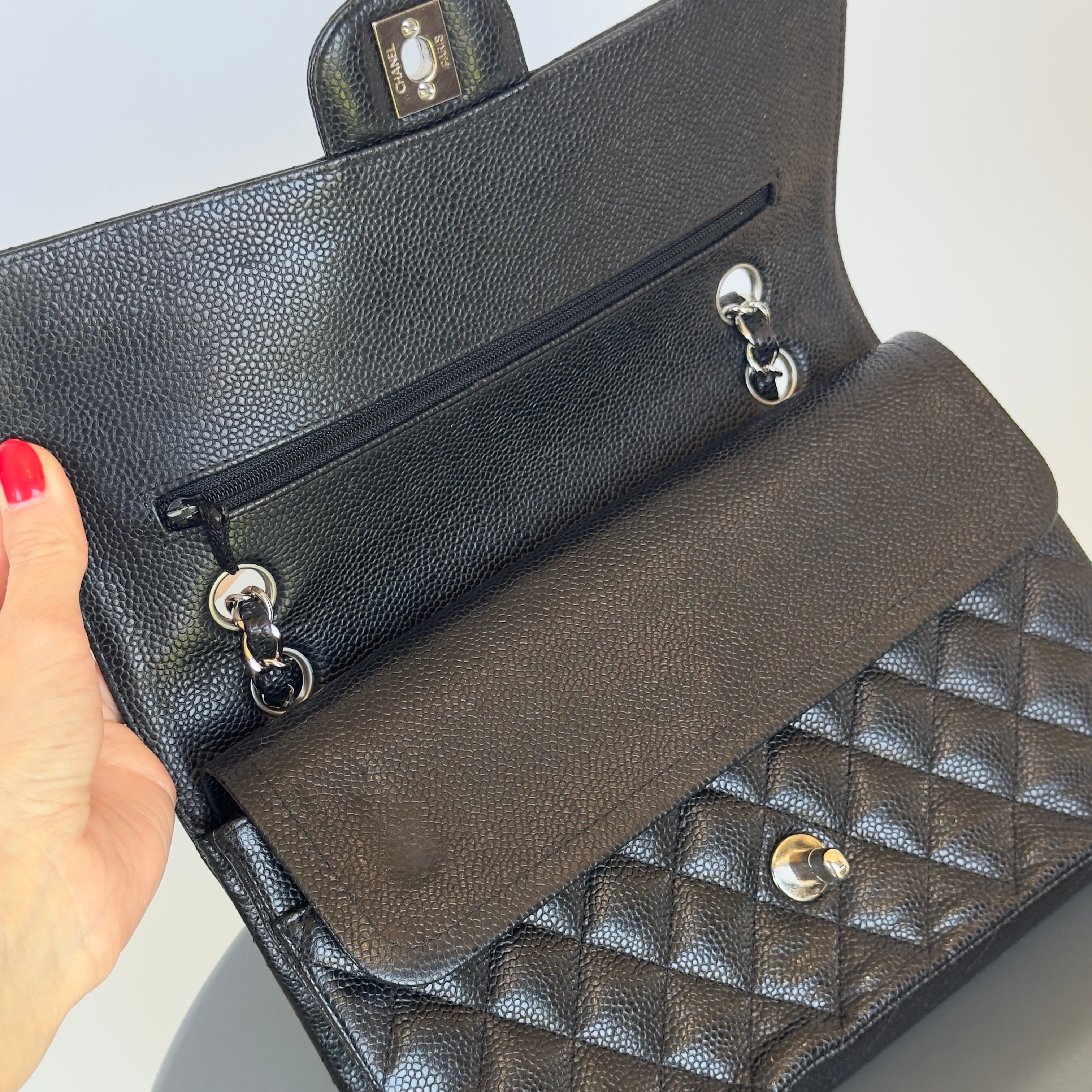 Chanel Medium Classic Double Flap Bag Caviar (Repainted) - Queen May