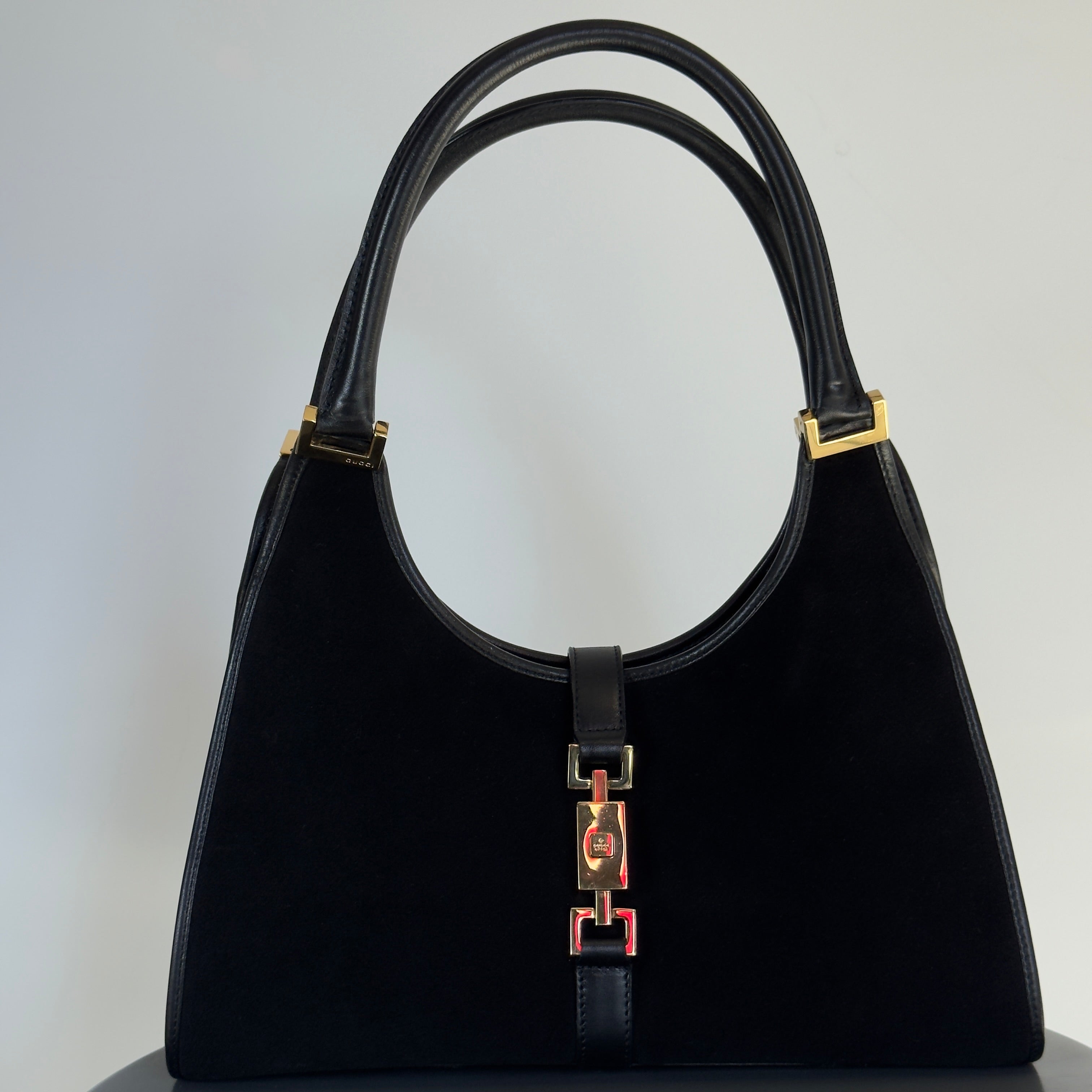 Gucci Monogram Small Bardot Black - Queen May