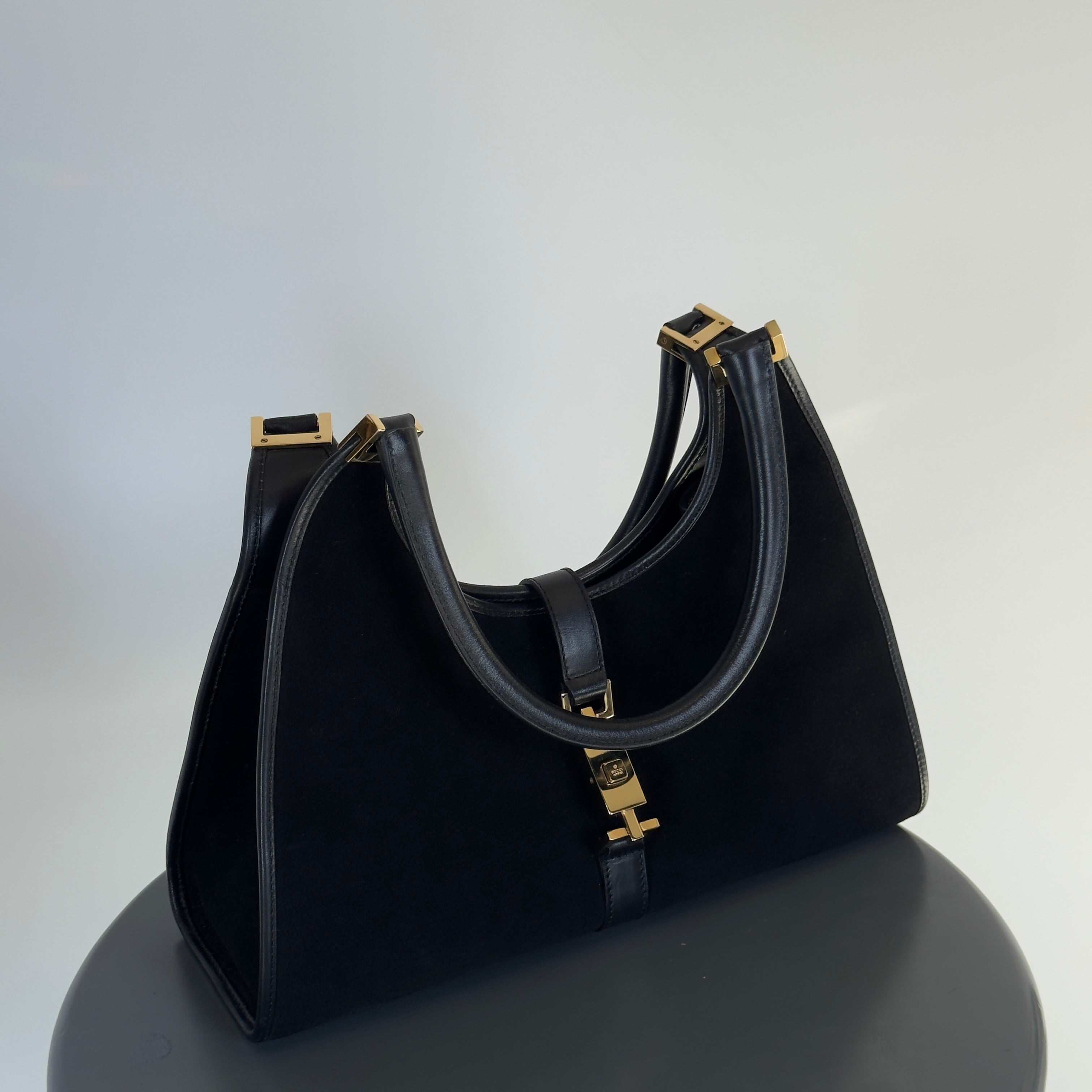 Gucci Monogram Small Bardot Black - Queen May