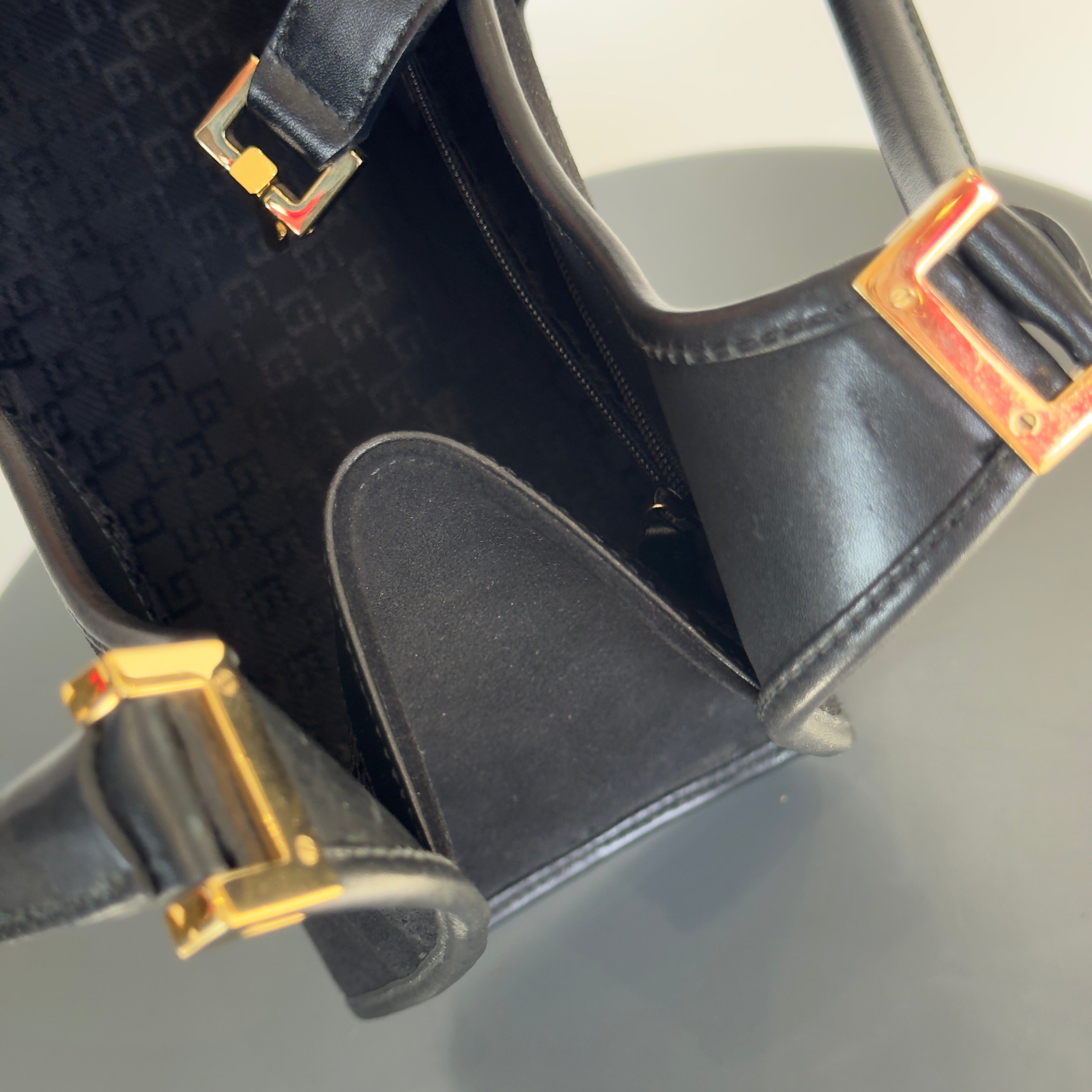 Gucci Monogram Small Bardot Black - Queen May