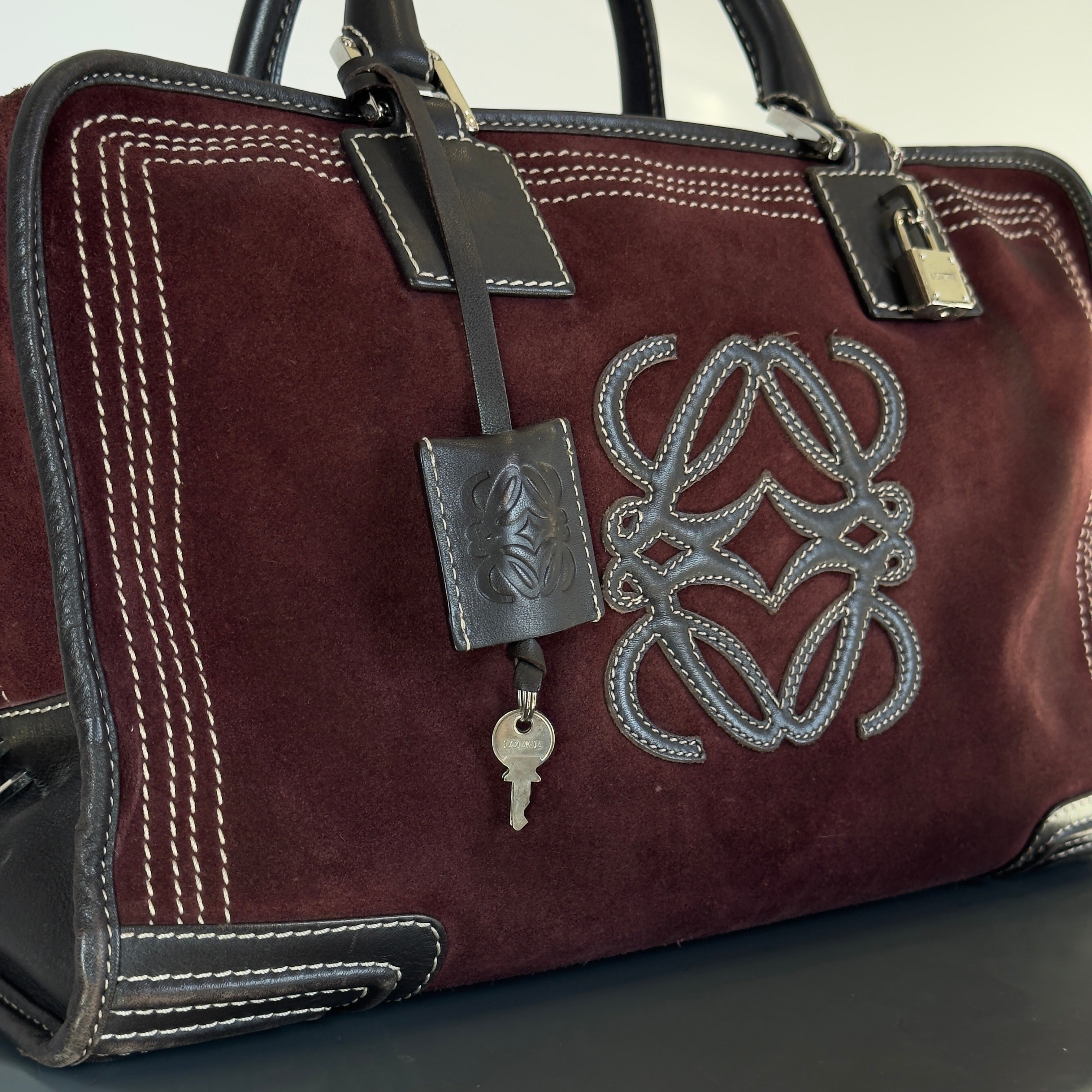 Loewe Suede Amazona Burgundy - Queen May
