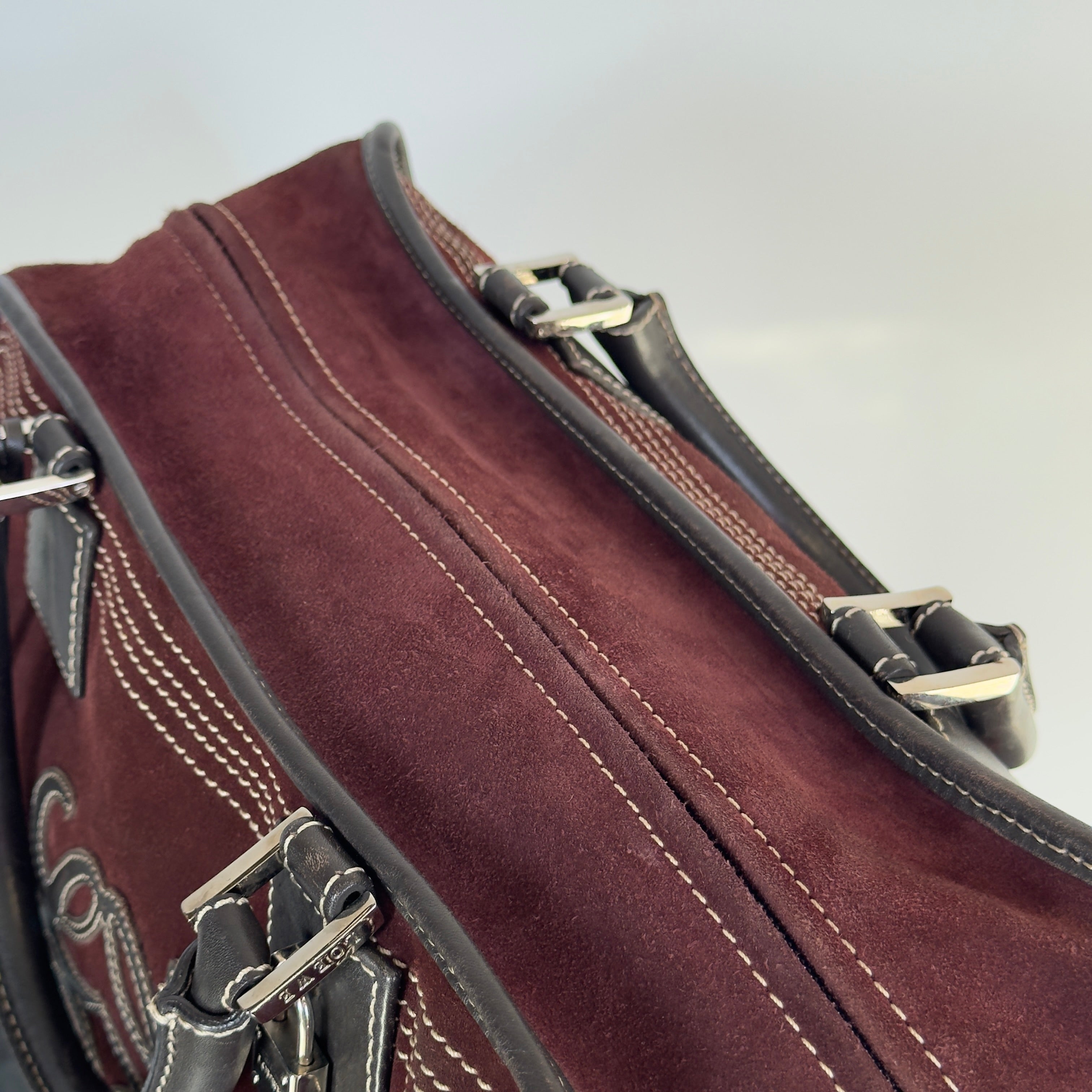 Loewe Suede Amazona Burgundy - Queen May