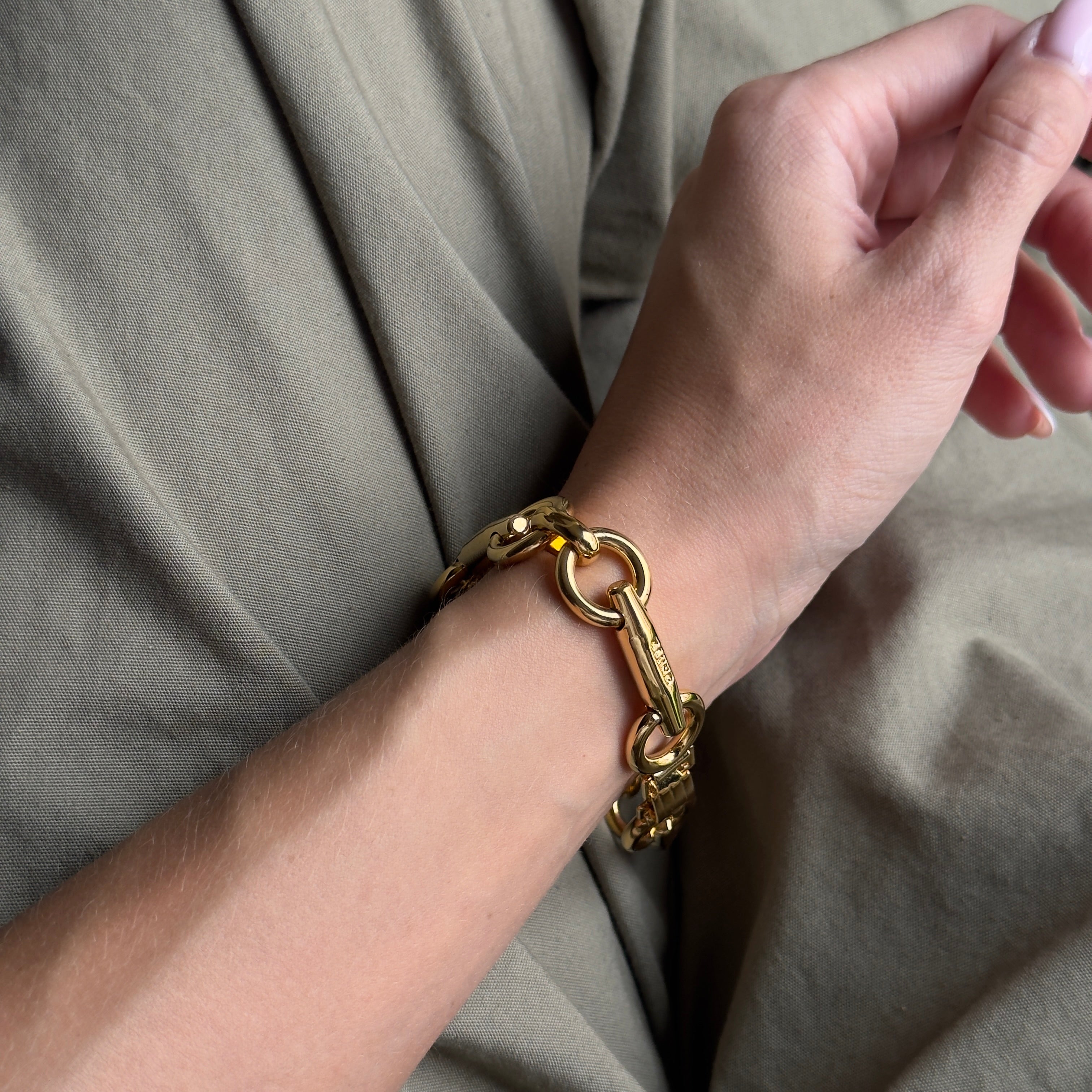 Celine Horsebit Gold Tone Bracelet - Queen May