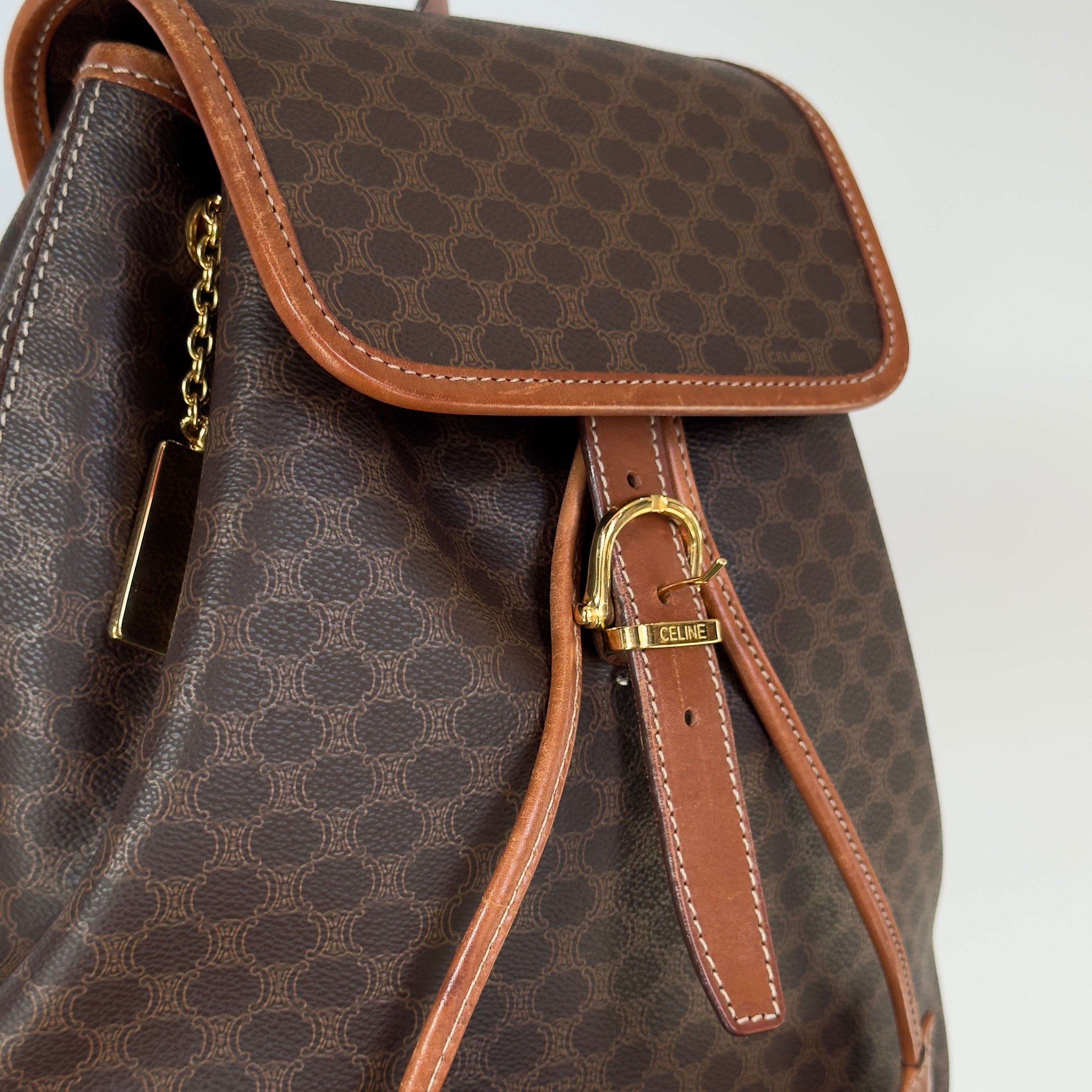 Celine Macadam Logo Charm Backpack - Queen May