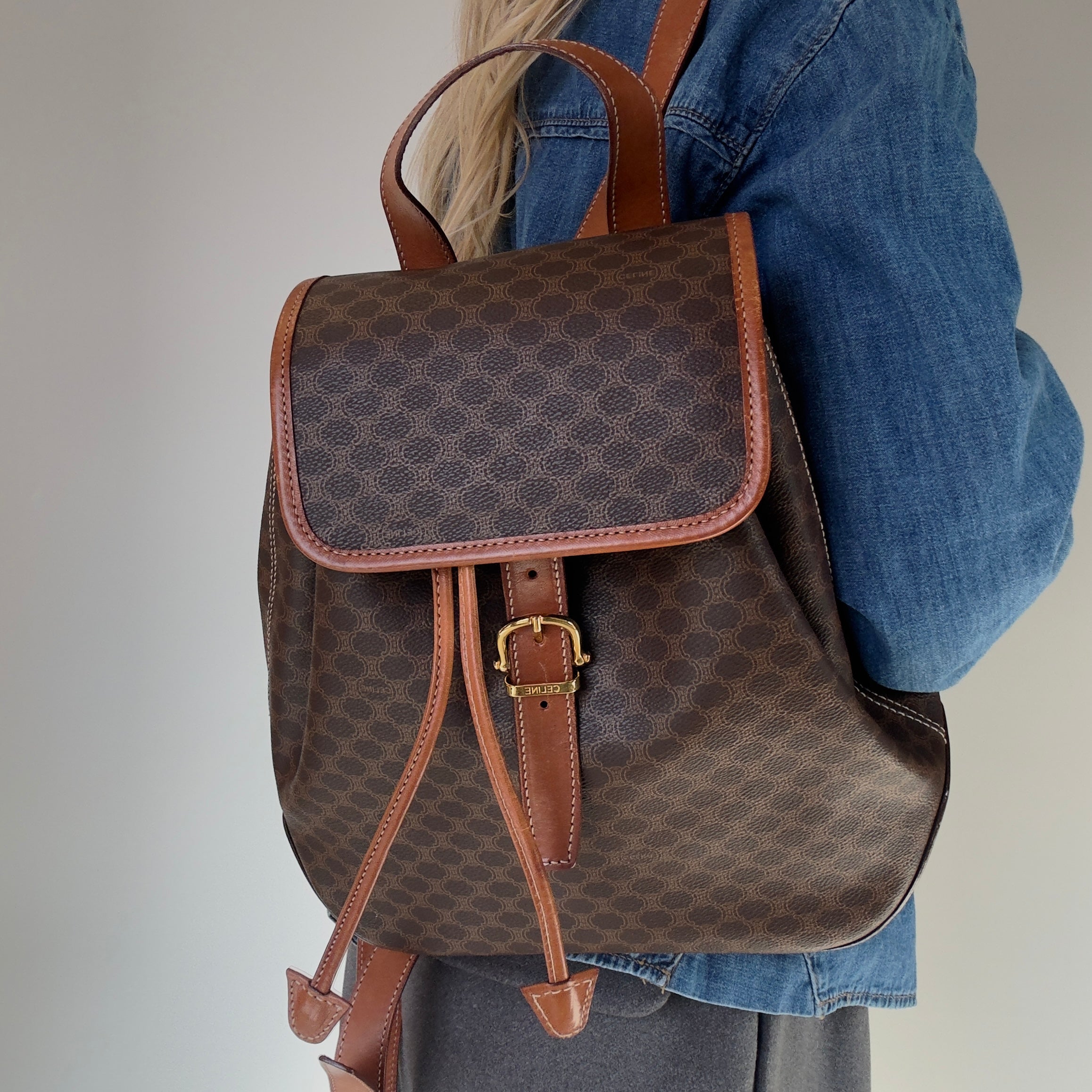 Celine Macadam Logo Charm Backpack - Queen May