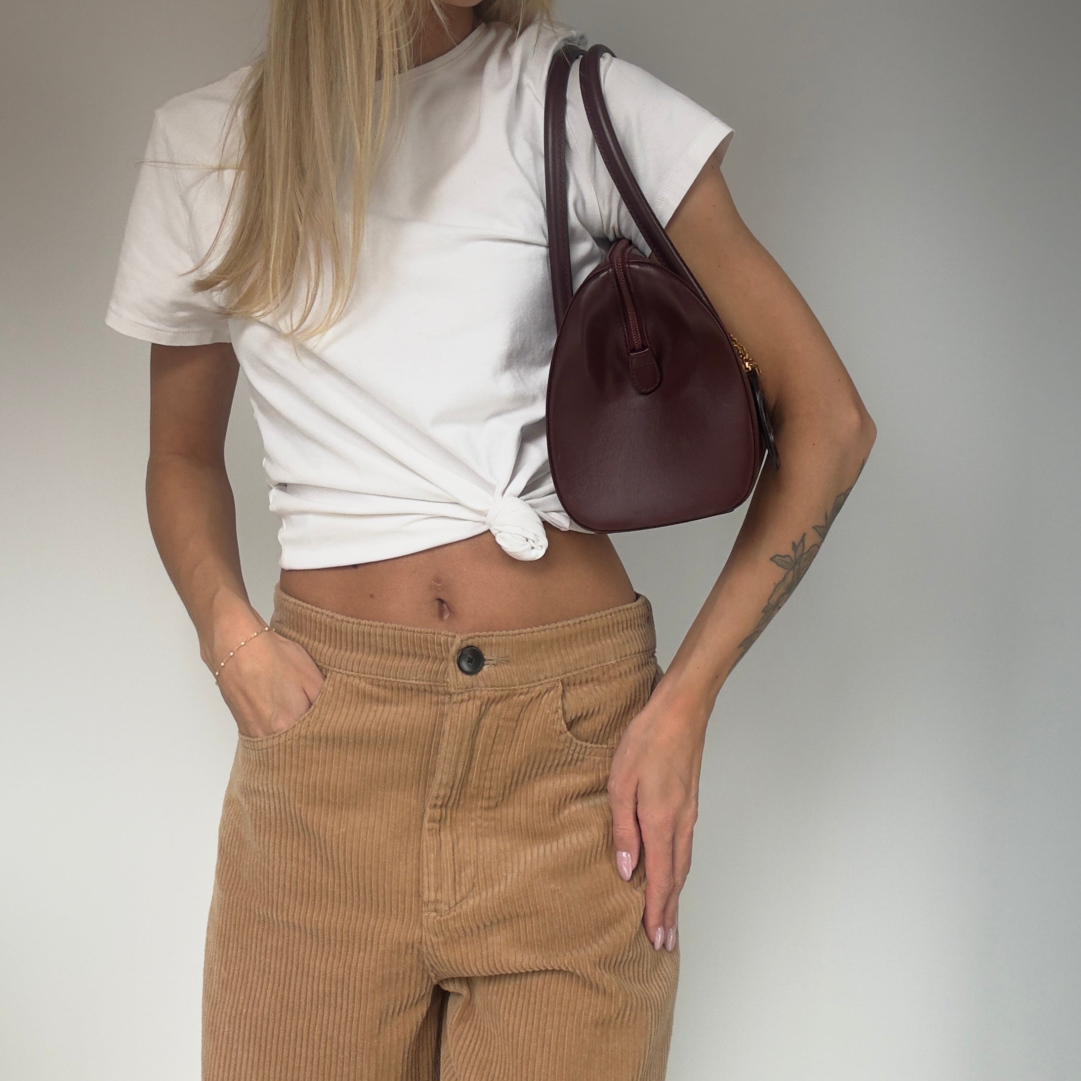 Cartier Must De Cartier Leather Bordeaux Boston Bag - Queen May