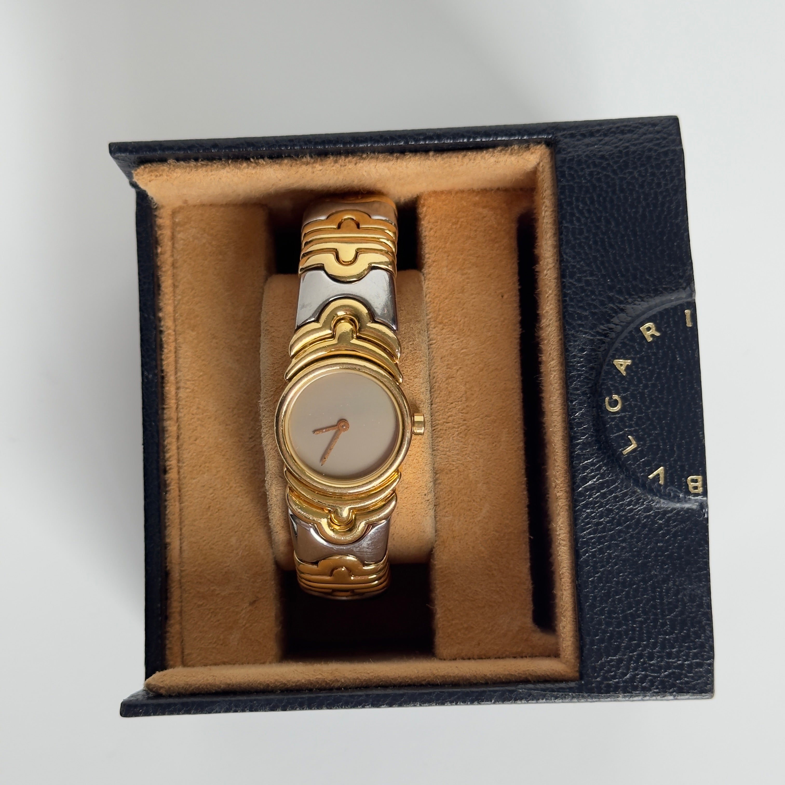 Bulgari Parentesi 18K Gold & Steel Watch Bracelet BJ01 - Queen May