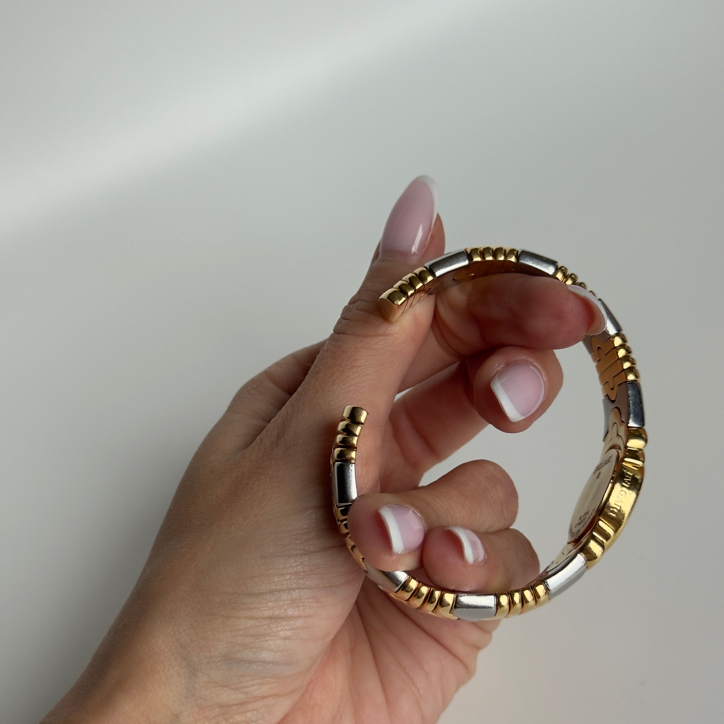 Bulgari Parentesi 18K Gold & Steel Watch Bracelet BJ01 - Queen May