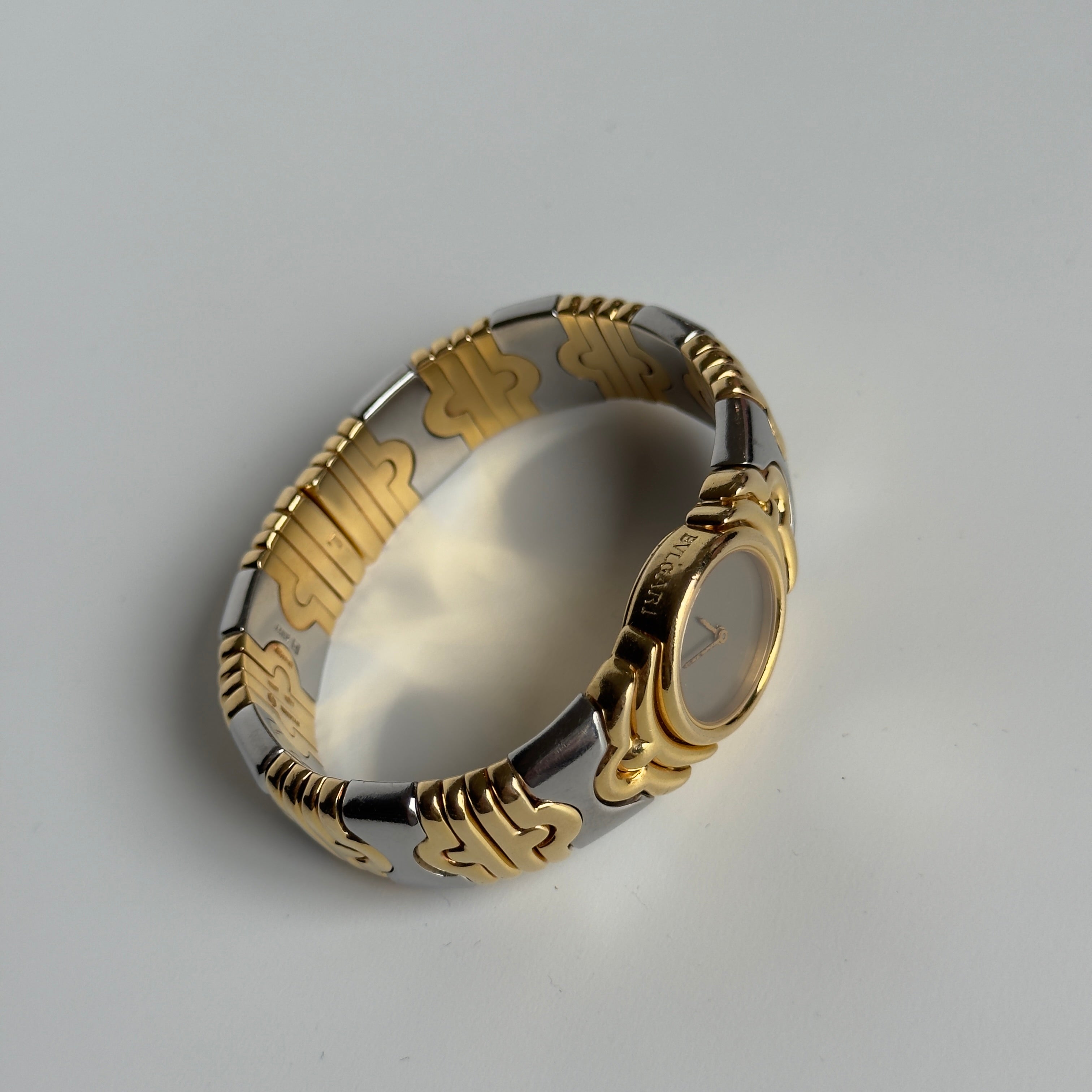 Bulgari Parentesi 18K Gold & Steel Watch Bracelet BJ01 - Queen May