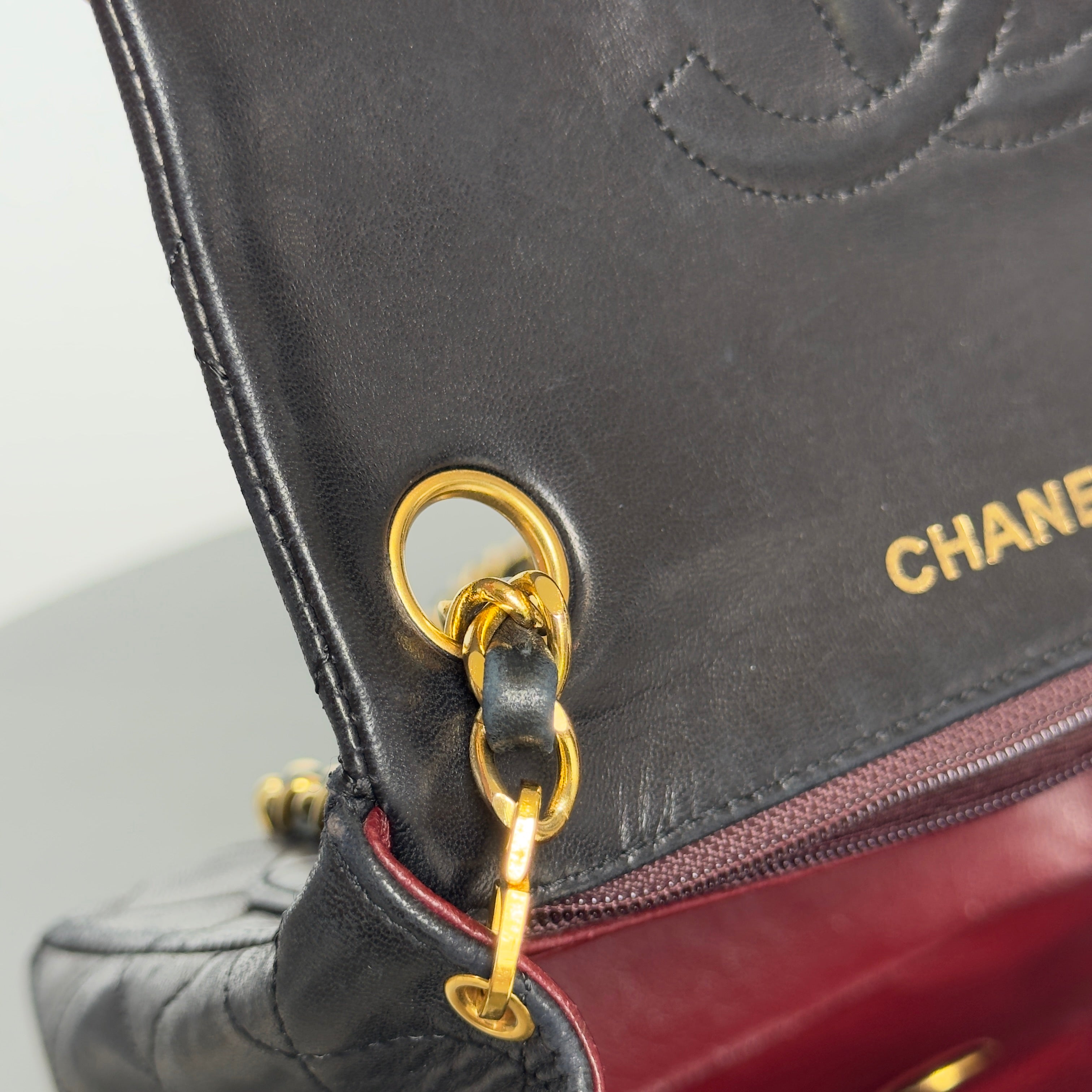 Chanel Vintage Square Mini Flap Bag Black - Queen May