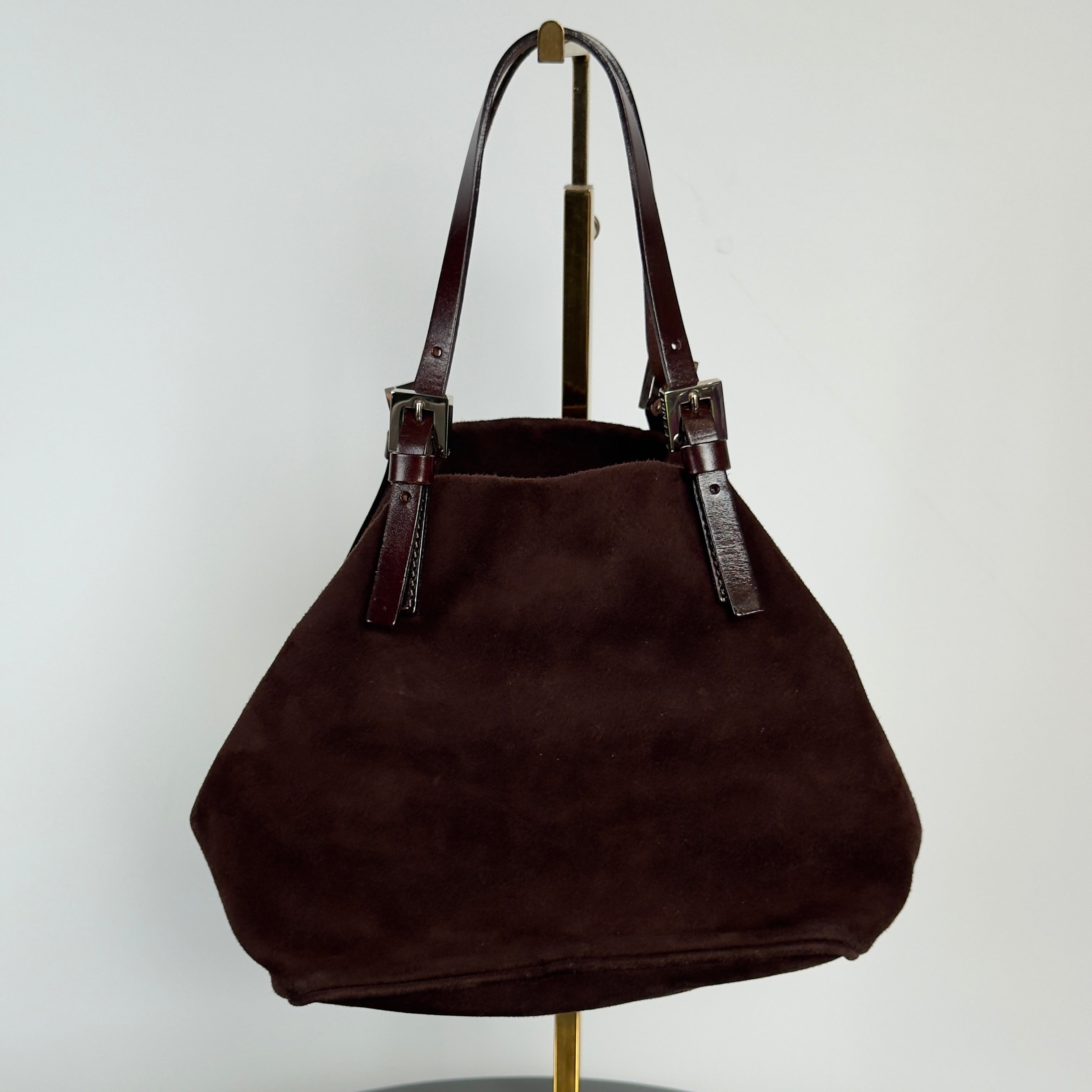 Fendi Brown Suede Mini Tote - Queen May