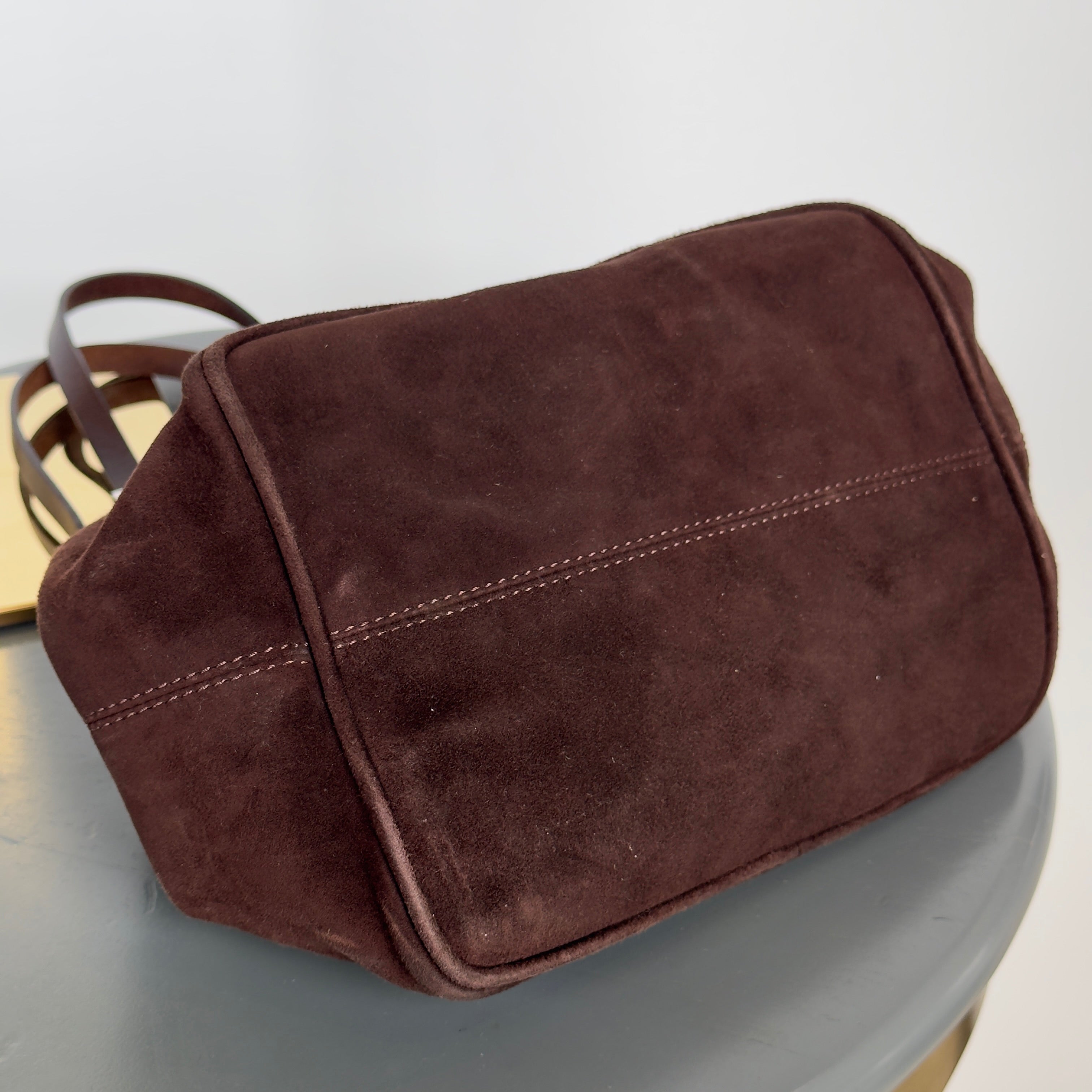 Fendi Brown Suede Mini Tote - Queen May