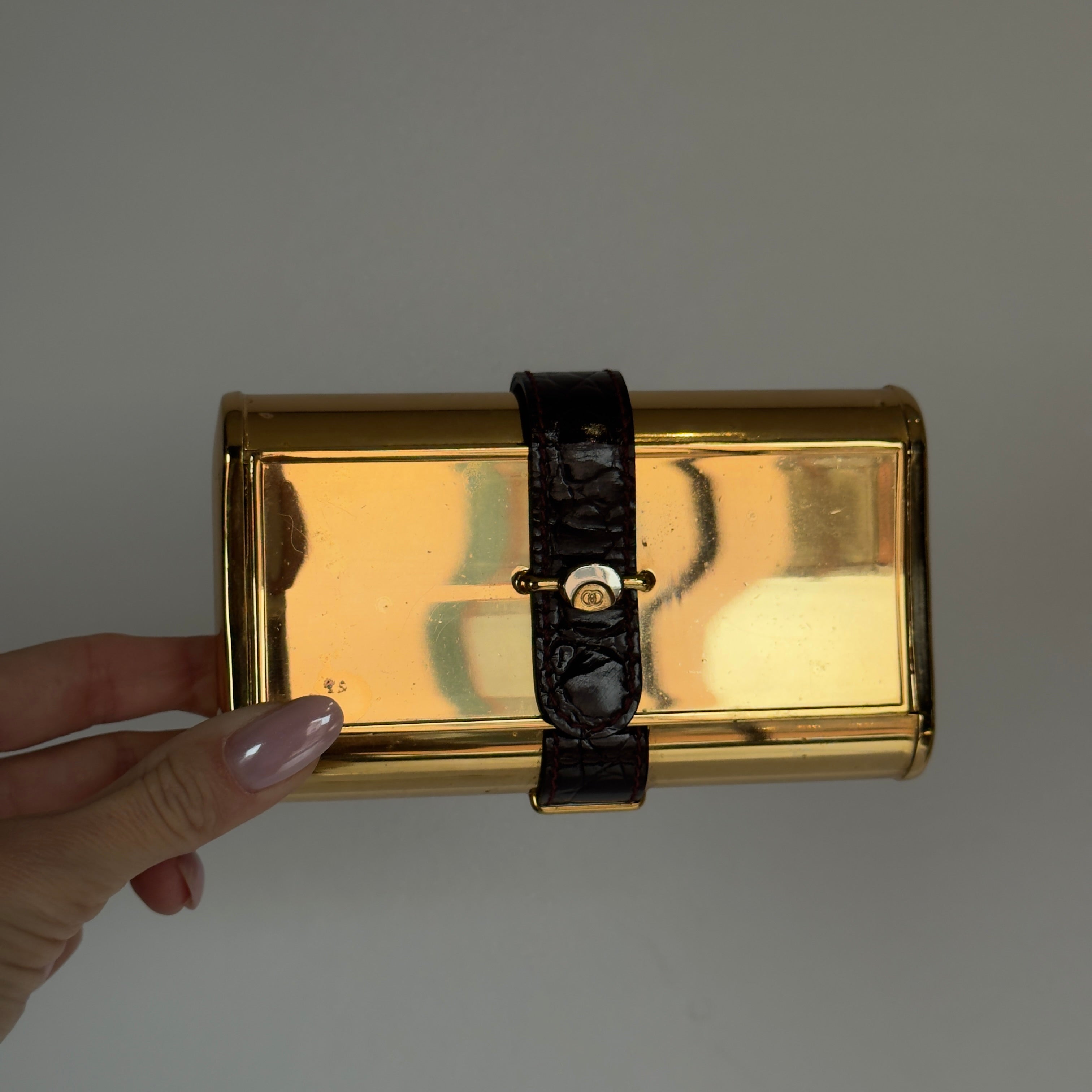 Rare Vintage Gucci Metal Book Trinket Box - Queen May