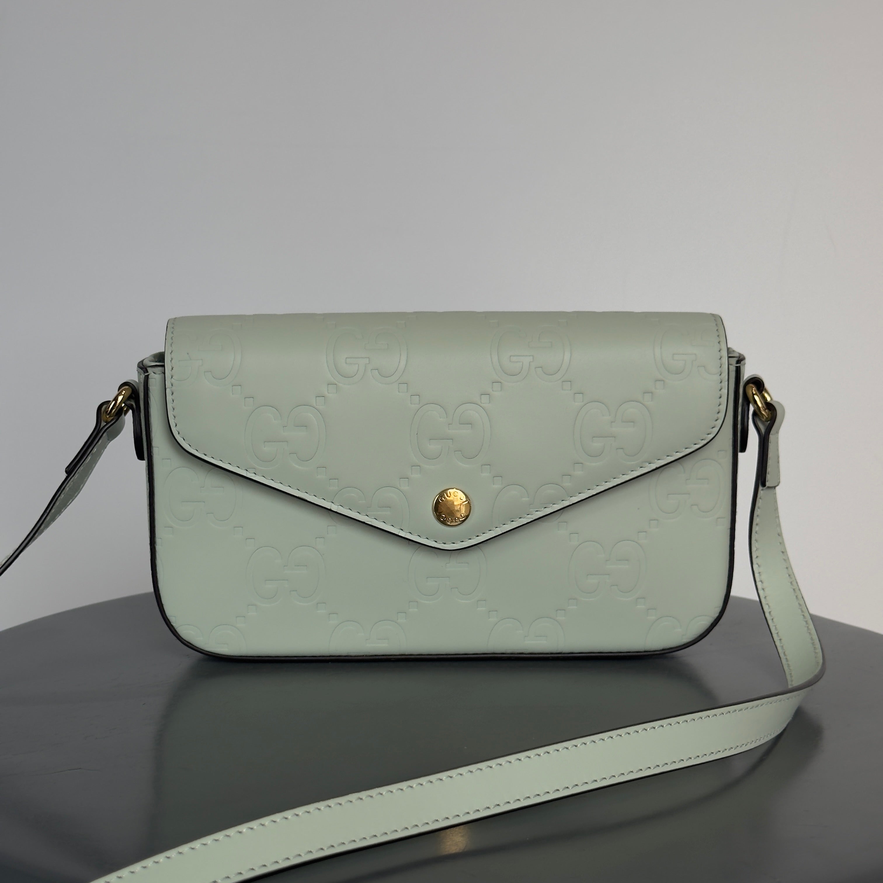 Gucci GG Super Mini Leather Shoulder Bag - Queen May
