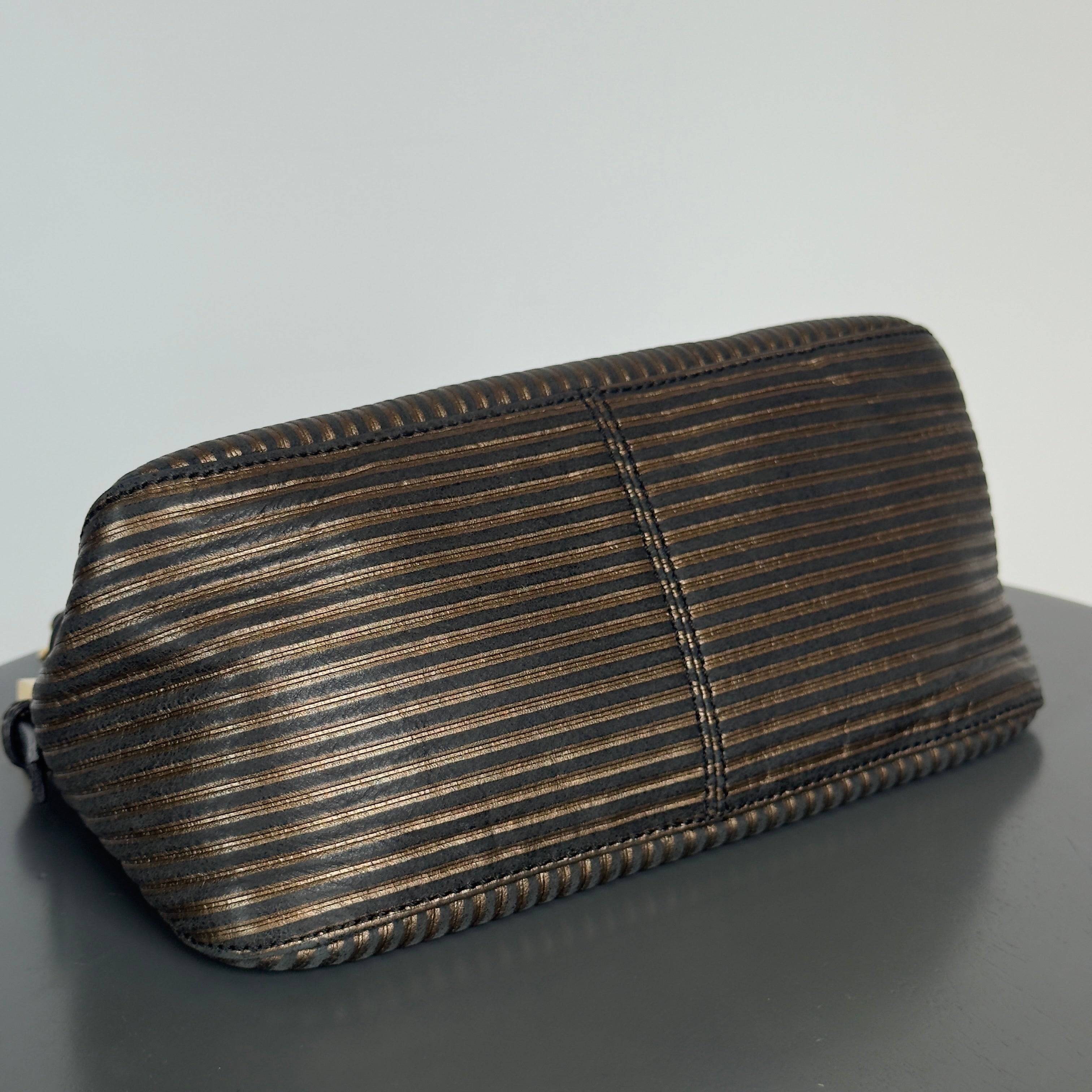 Fendi Bi-Color Striped Leather Mini Mama Baguette Bag - Queen May