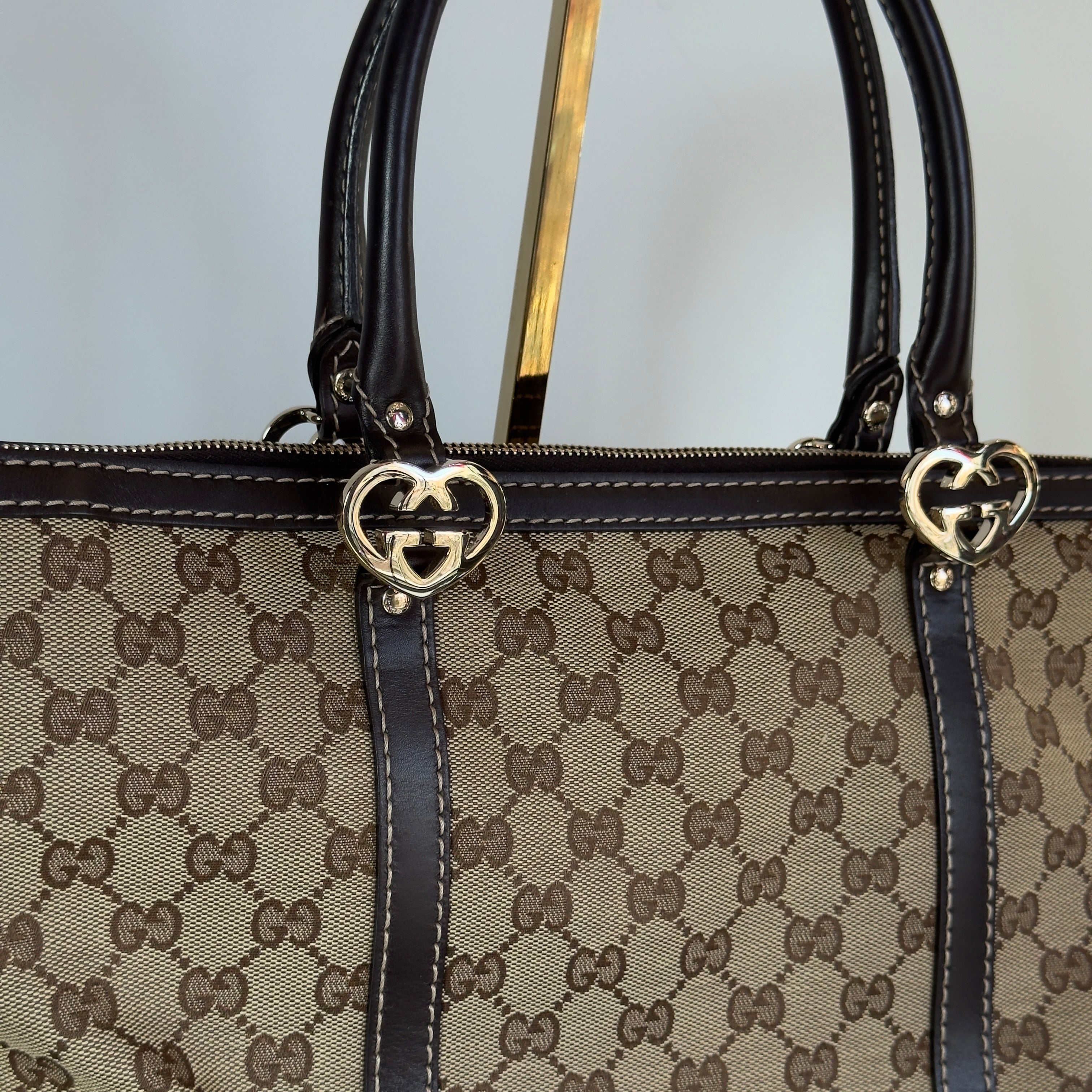 Gucci Monogram Lovely Hearts Tote - Queen May