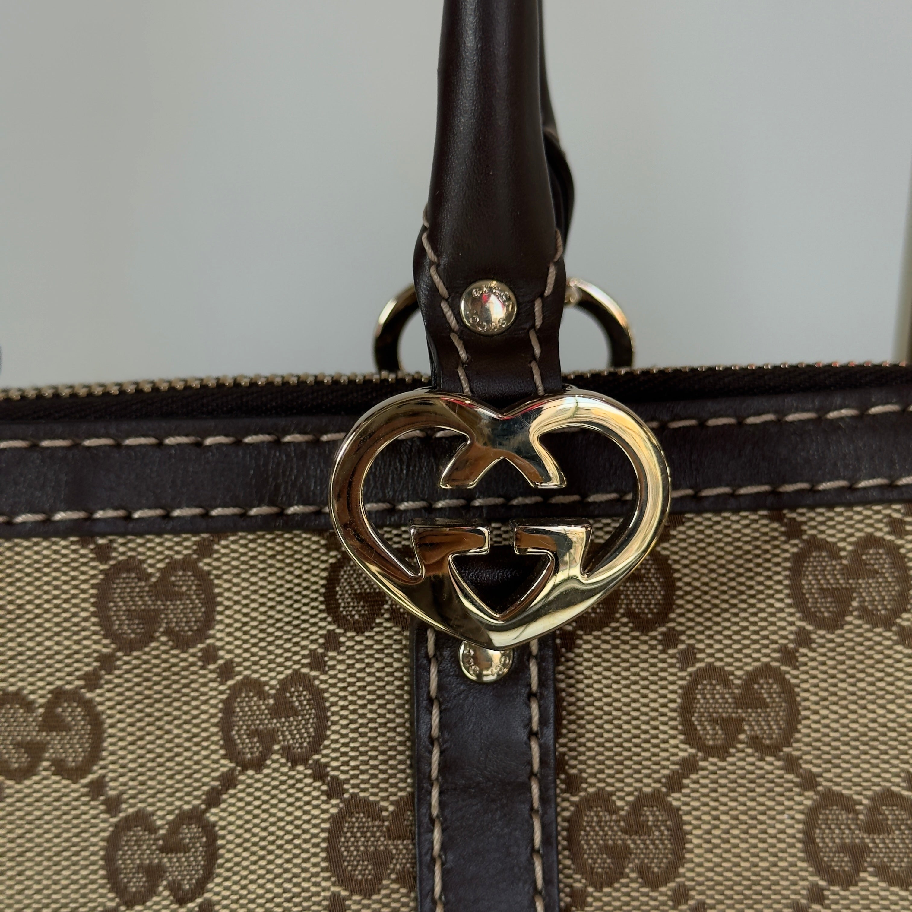 Gucci Monogram Lovely Hearts Tote - Queen May