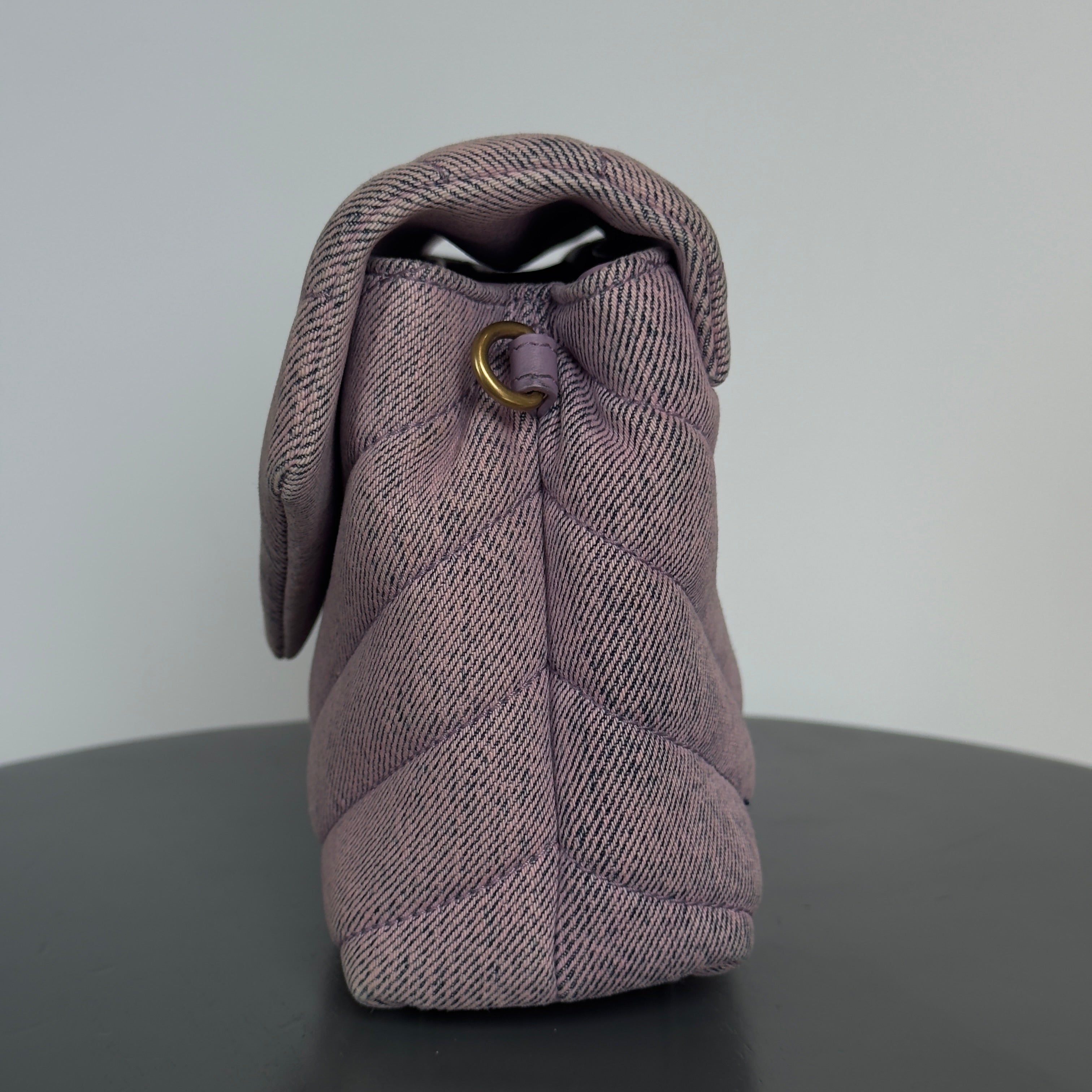 Yves Saint Laurent Purple Denim Lou Lou Crossbody Bag - Queen May