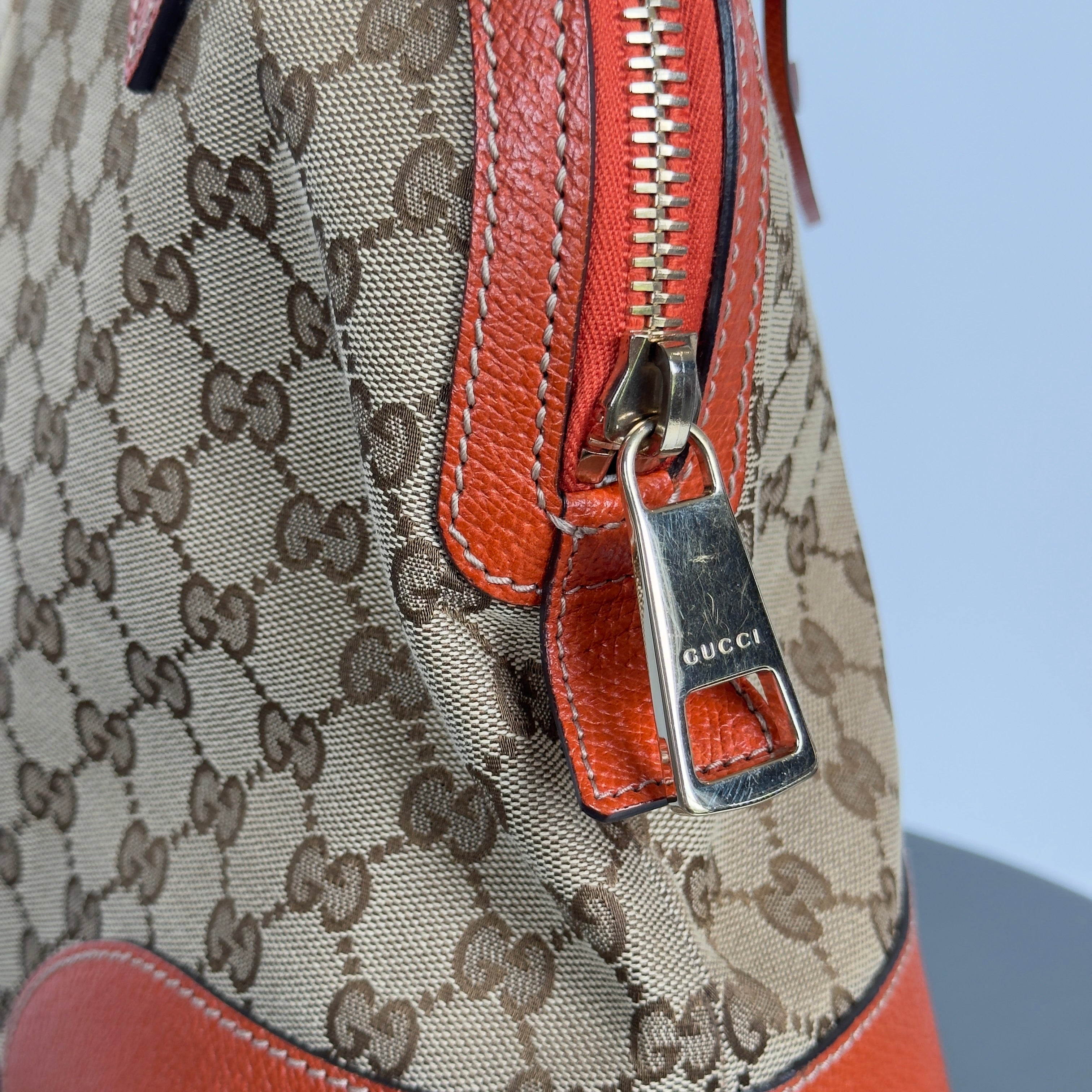 Gucci GG Canvas Bree Dome Bag Orange - Queen May