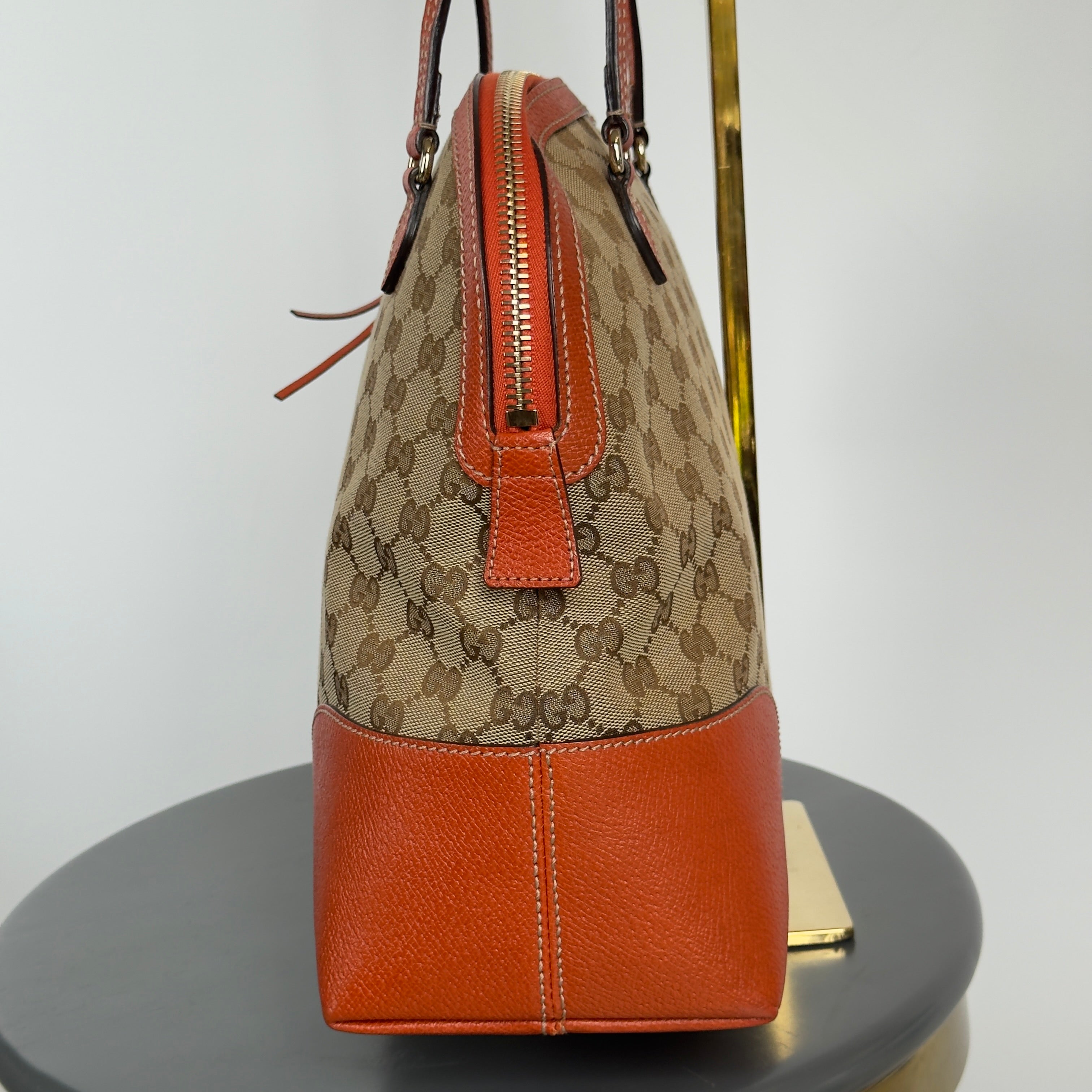 Gucci GG Canvas Bree Dome Bag Orange - Queen May