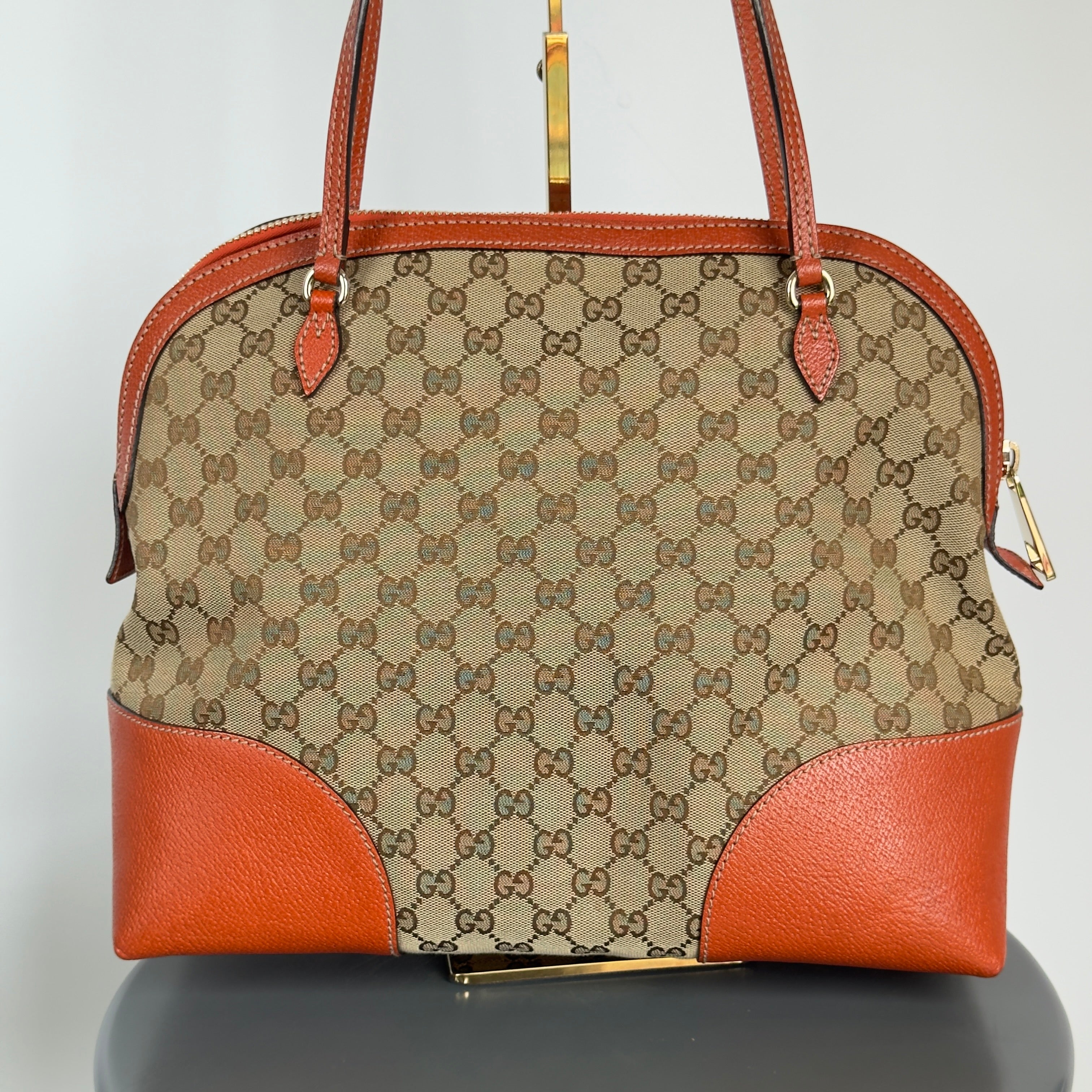 Gucci GG Canvas Bree Dome Bag Orange - Queen May